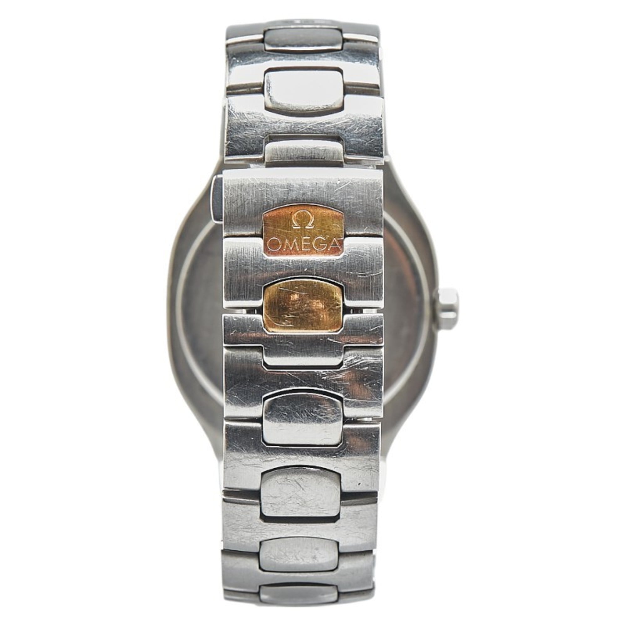 OMEGA Seamaster Polaris UhrQuarz goldenes Zifferblatt, Edelstahl, gelb, Damenmodell