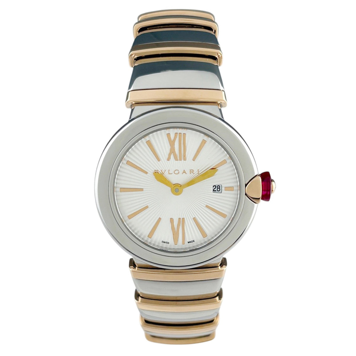 Montre Bvlgari Bulgari BVLGARI Lucea LUP28SG, cadran argenté, 25 mm