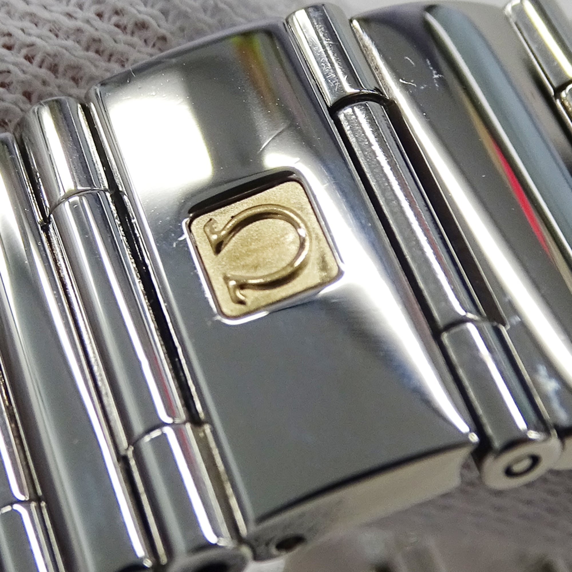 Omega Constellation Carre Quadra 1528.46 dameshorloge, merknaam, diamant, kwarts uurwerk, roestvrij staal (SS), zilver, zwart, vierkante kast