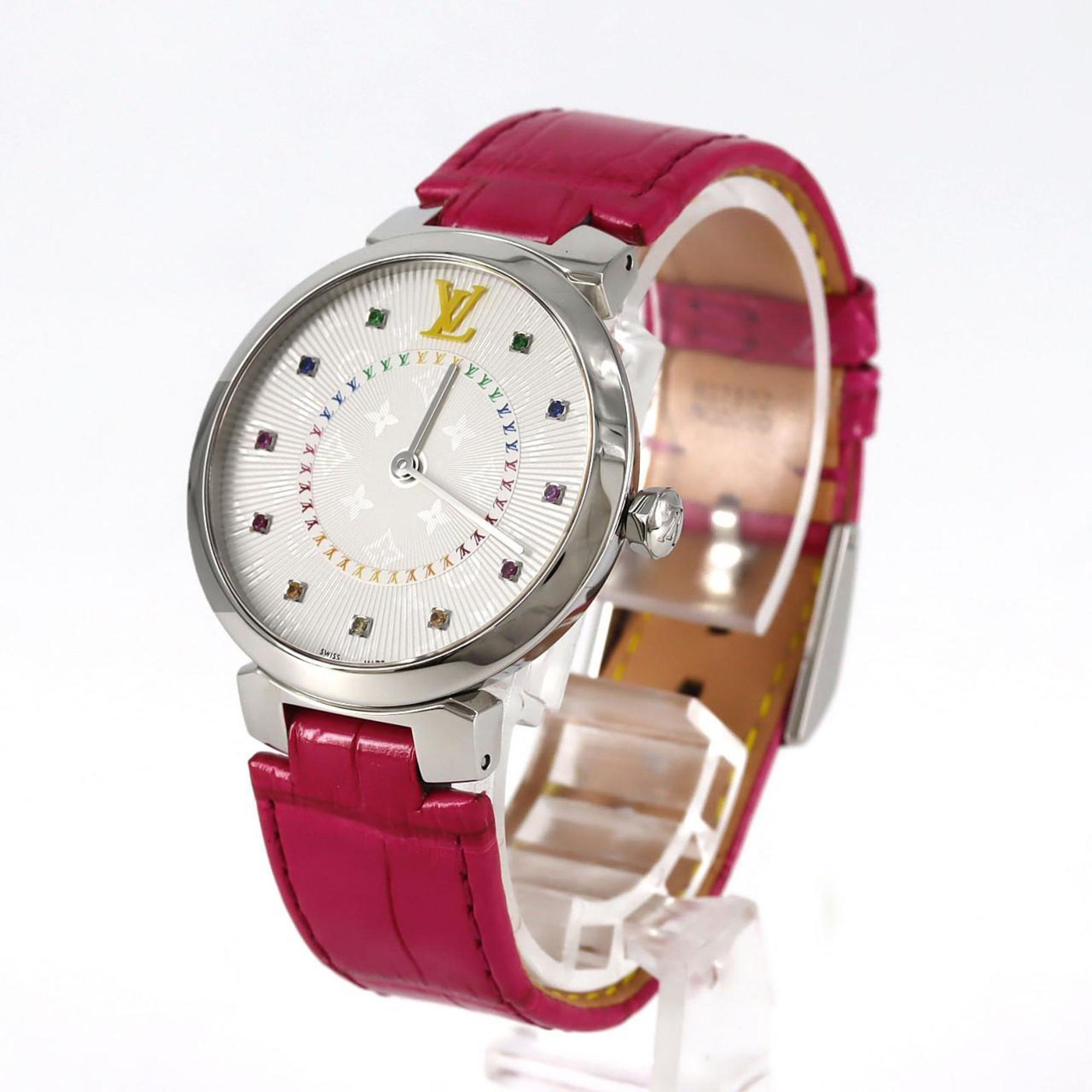 Louis Vuitton Tambour Slim 11P QA159 Stainless Steel Quartz Watch