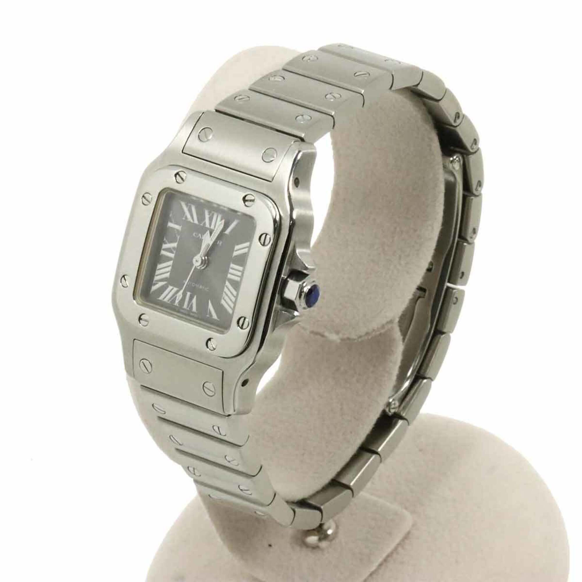 Montre Cartier Santos Galbee SM W20066D6, cadran gris, 24 mm