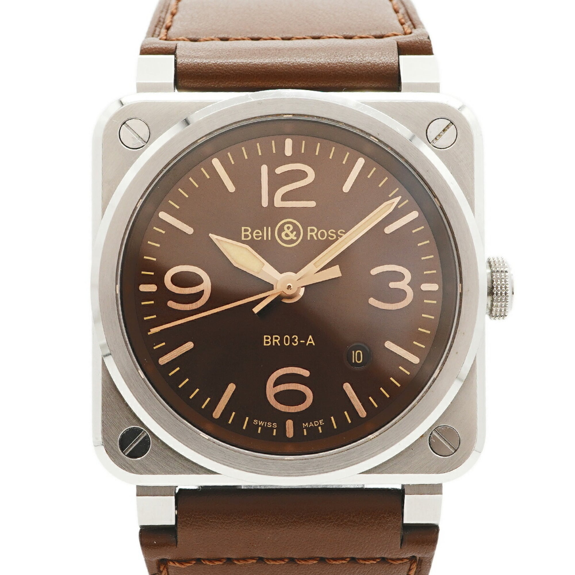 Bell & Ross BR03 Golden Heritage BR03A-GH-ST SCA Brown Dial