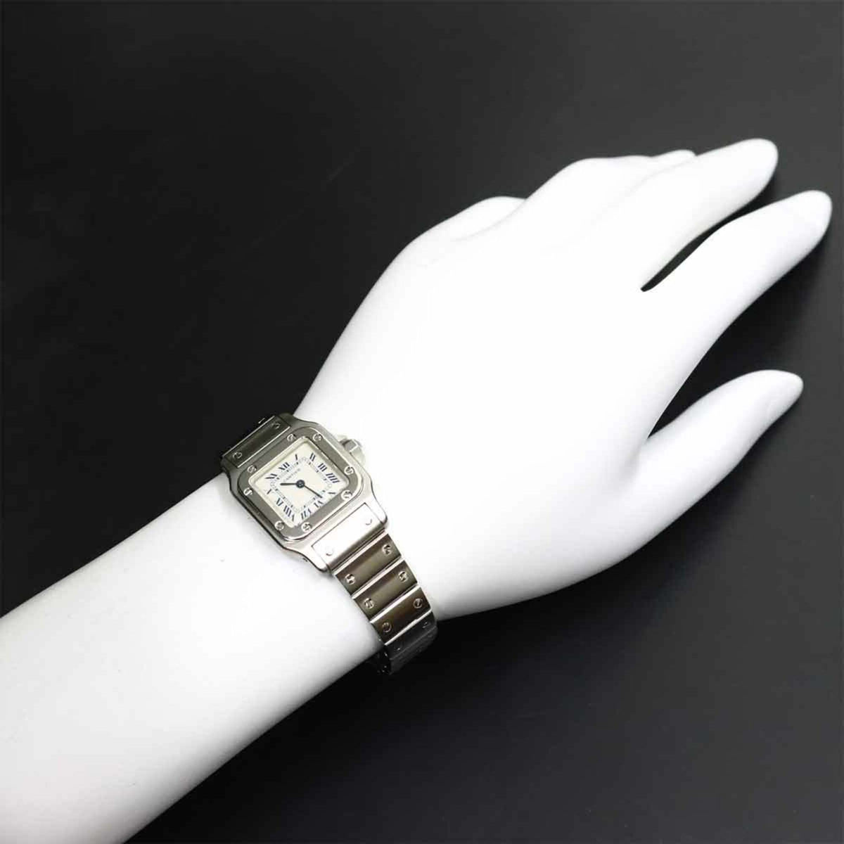 Cartier Santos Galbee SM W20017D6 Ivory Dial 23mm Watch