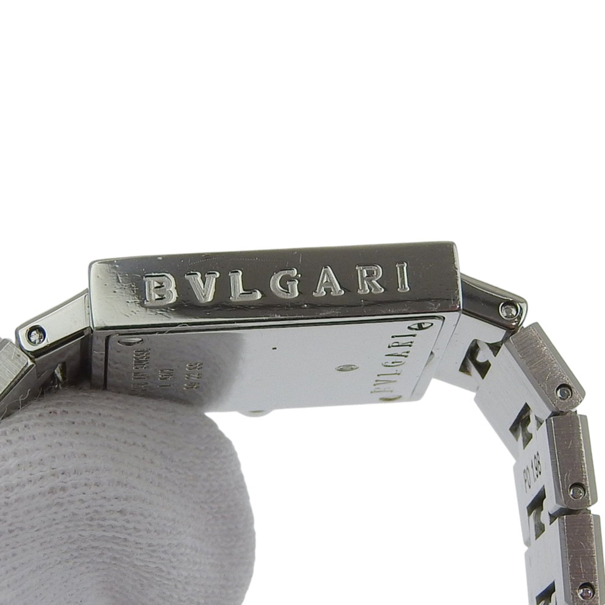 Bulgari BVLGARI Quadlard-horloge SQ22SS, roestvrij staal, zwart, quartz, analoge wijzerplaat, damesmodel