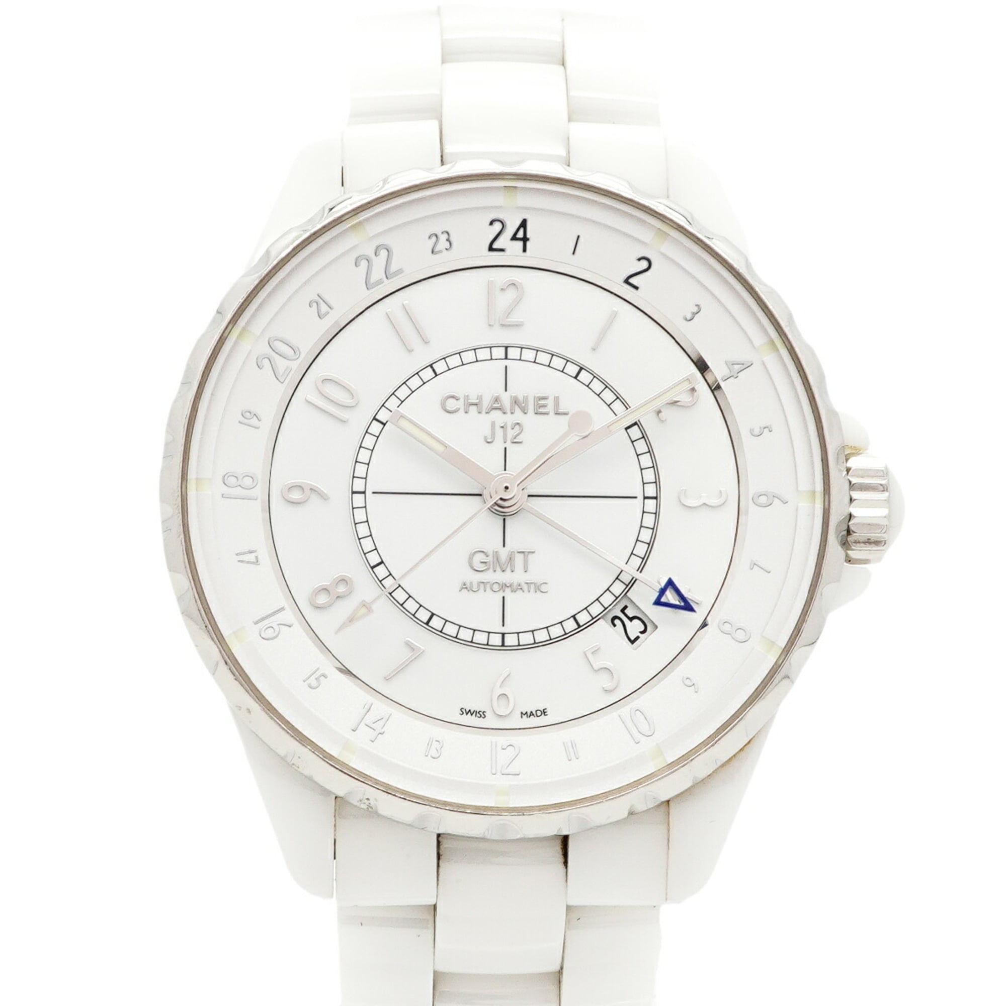 Chanel J12 GMT H3103 White Dial Men's Watch