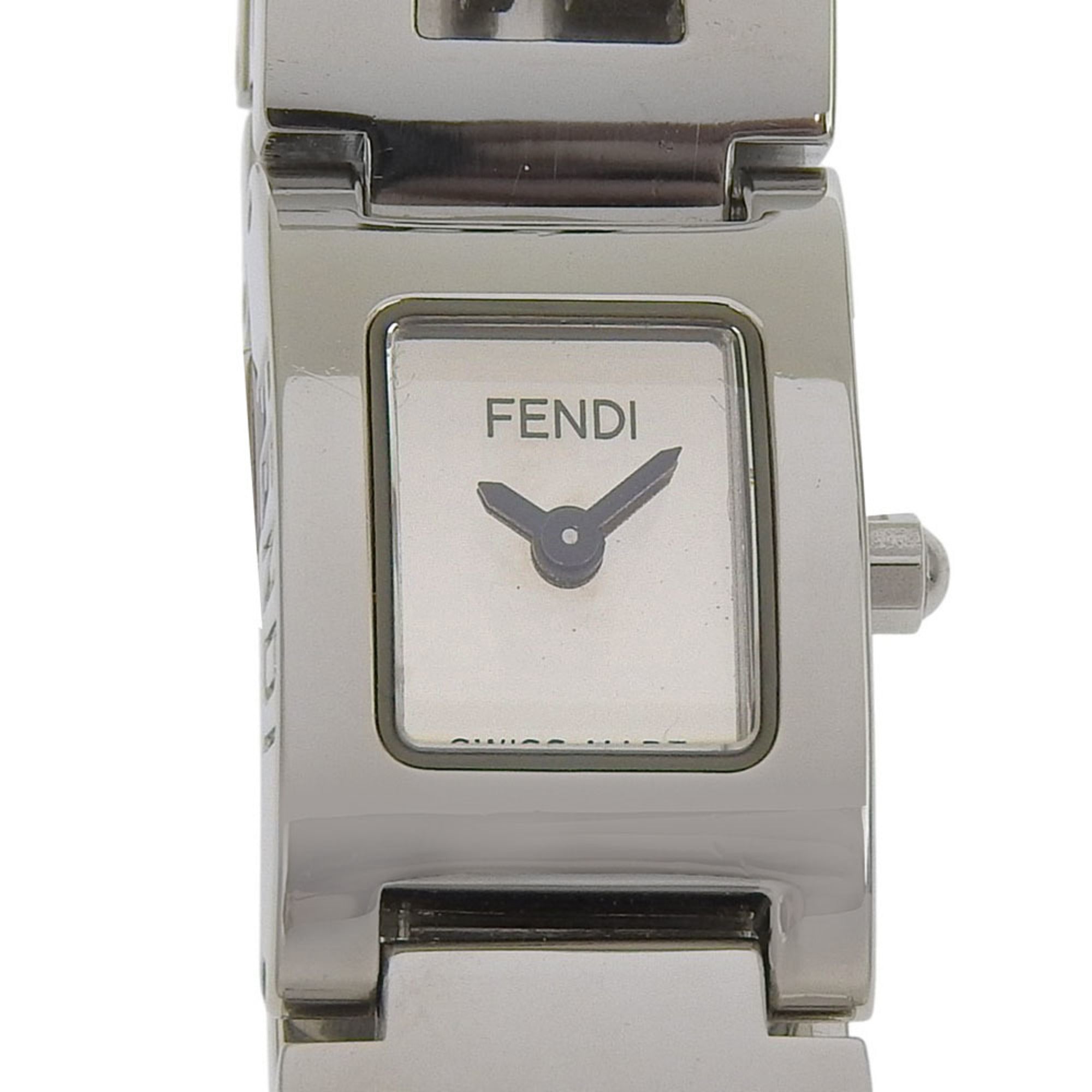 Fendi FENDI Logo Watch 3150L Stainless Steel Quartz Analog Display Silver Dial Women's