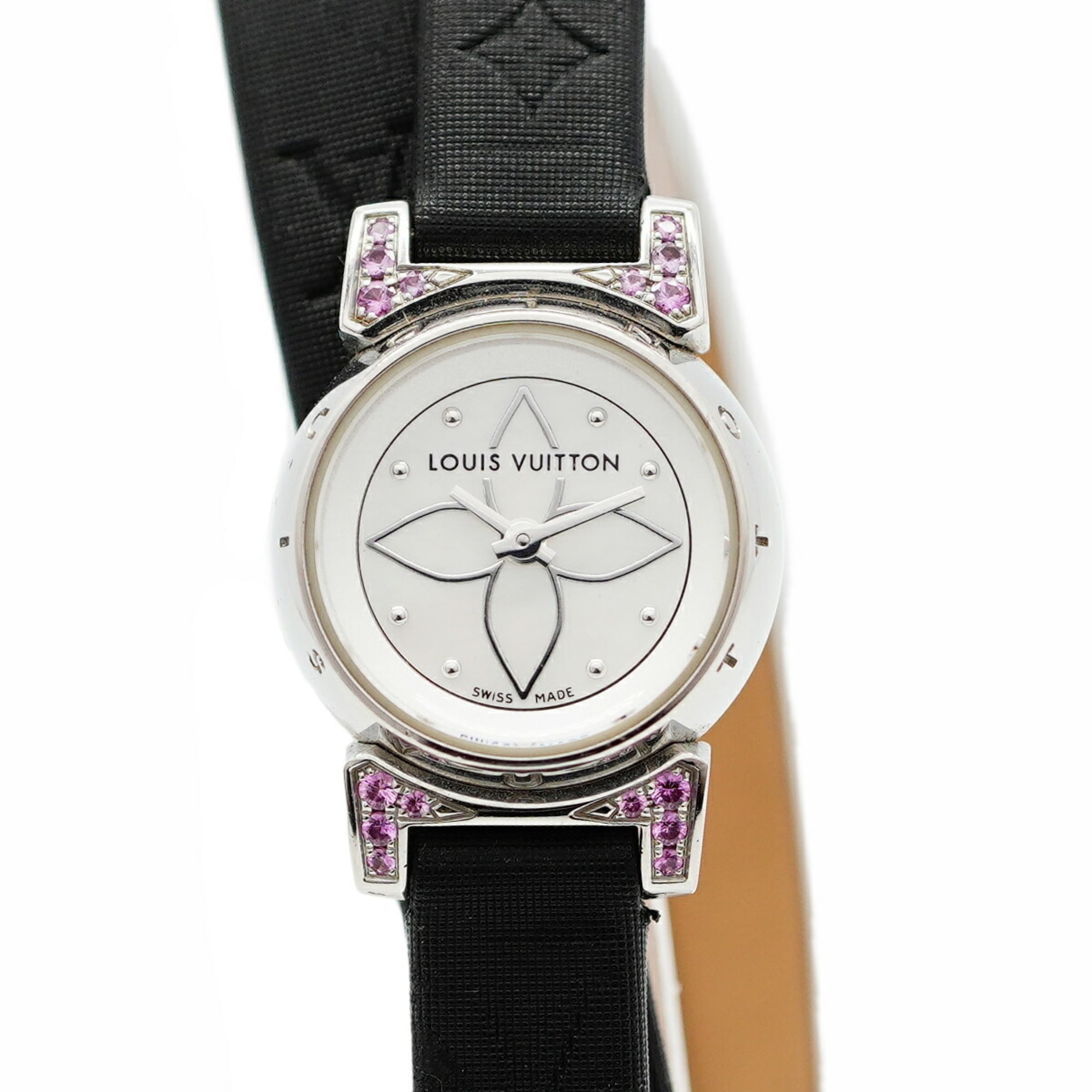 Louis Vuitton Tambour Bijou Triple Coiled Q1511 White Dial Women's Watch