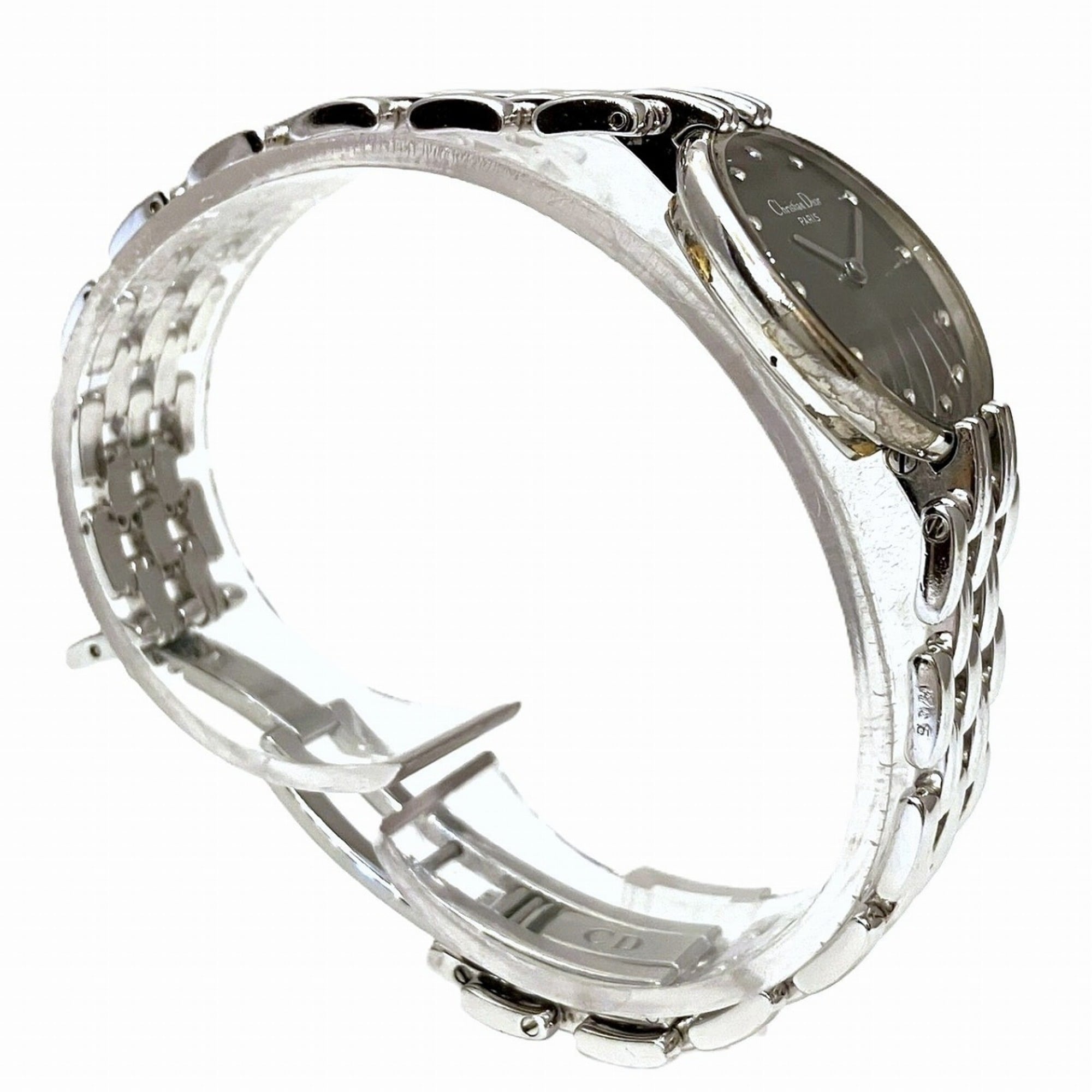 Christian Dior Bacilla-horloge, totaalgewicht 37,8 g, roestvrij staal, quartz uurwerk, wijzerplaat in gunmetal, D44-120