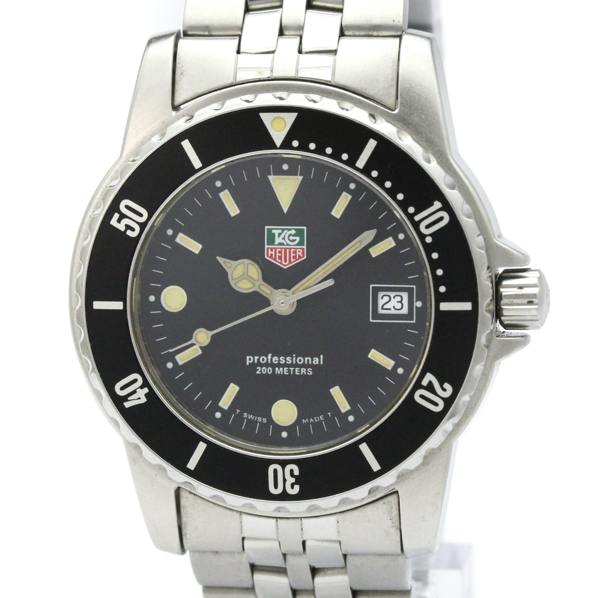 TAG Heuer Professional WD1210 Black Dial 37mm Watch