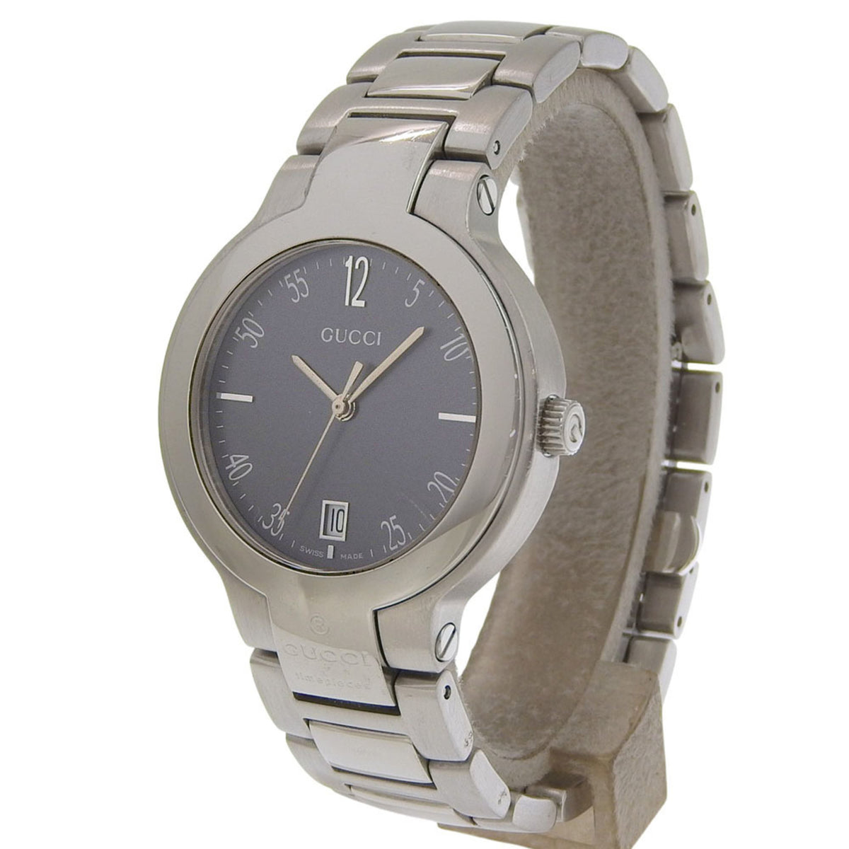 Gucci GUCCI Watch 8900M Stainless Steel Quartz Analog Display Gray Dial Boys' Size