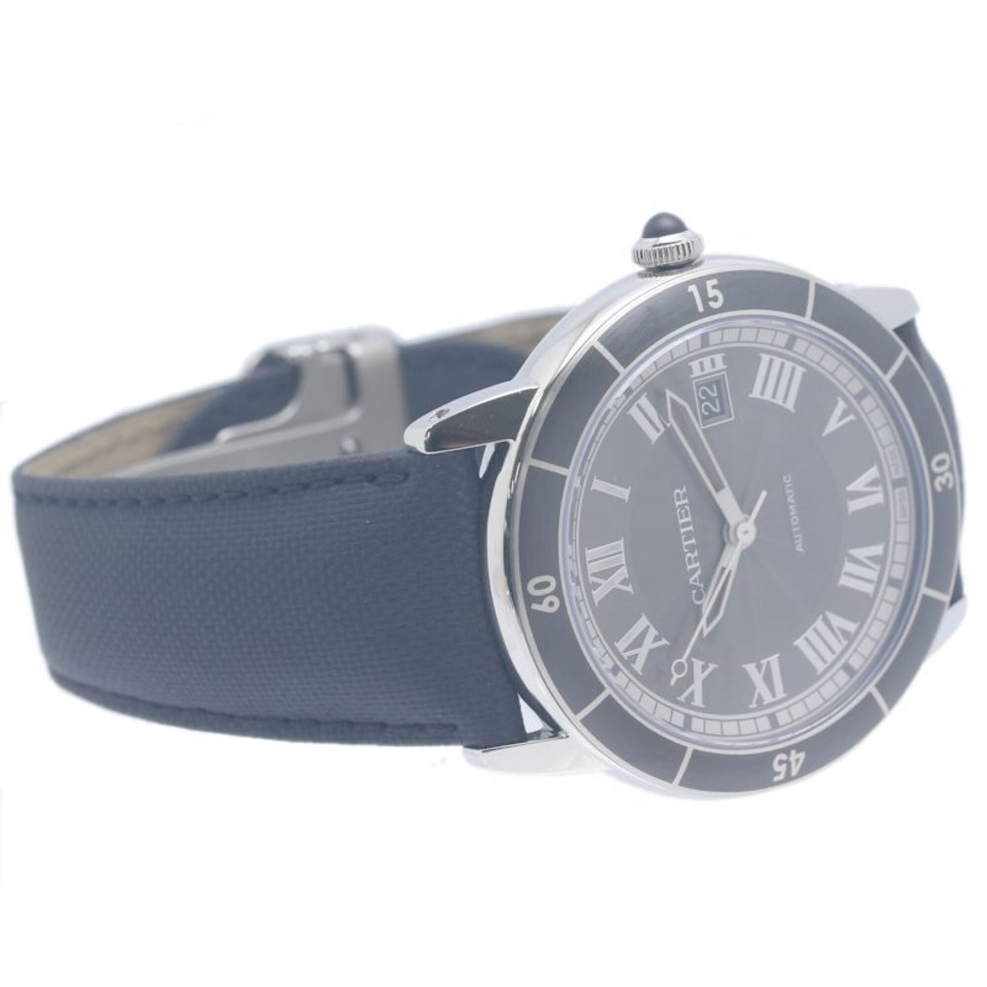 CARTIER Cartier Ronde Croisière de Datum WSRN0003 Herrenuhr Edelstahl x Rindsleder 40385
