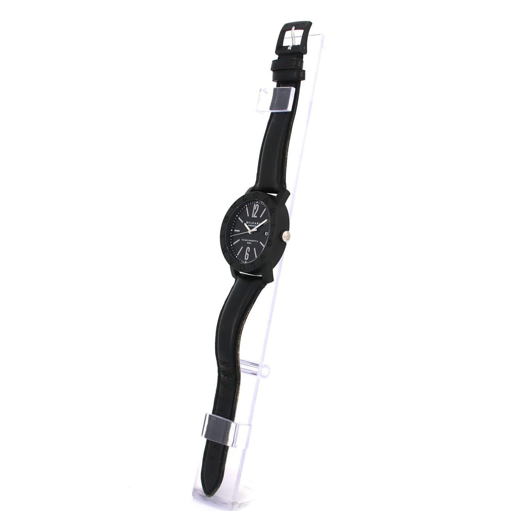 Bvlgari Carbon BB40CL/BBW40CGLD Black Dial Carbon 40mm Watch