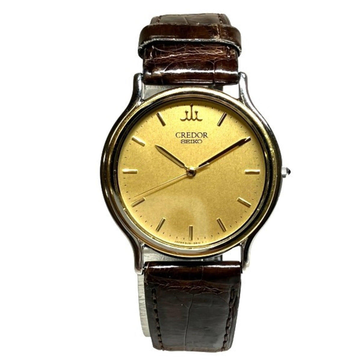 Seiko Credor 8J81-6B00 mit goldenem Zifferblatt, 31 mm Uhr