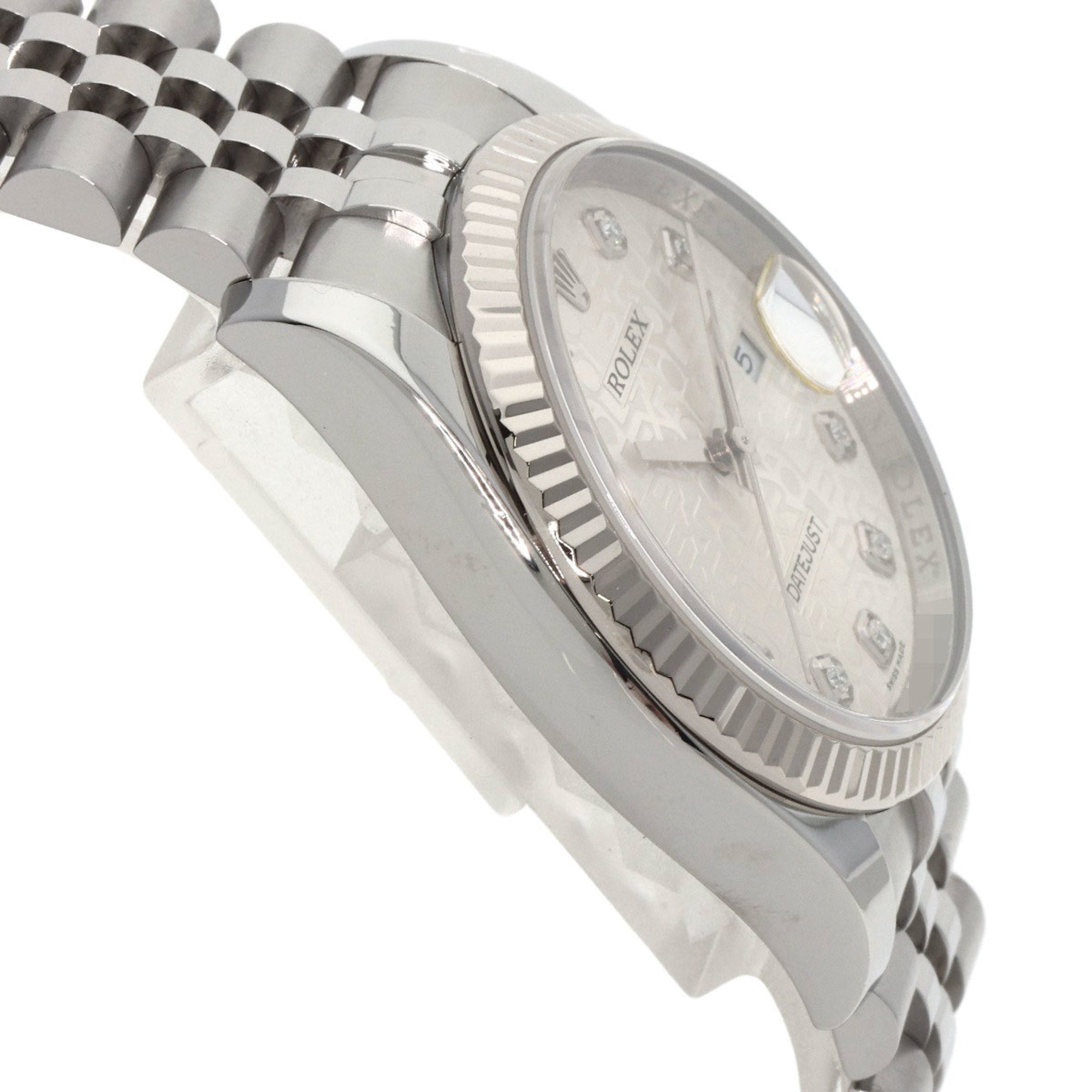 Rolex 116234G Datejust 10P Diamantuhr aus Edelstahl (SS) und 18 Karat Weißgold (K18WG) für Herren – ROLEX