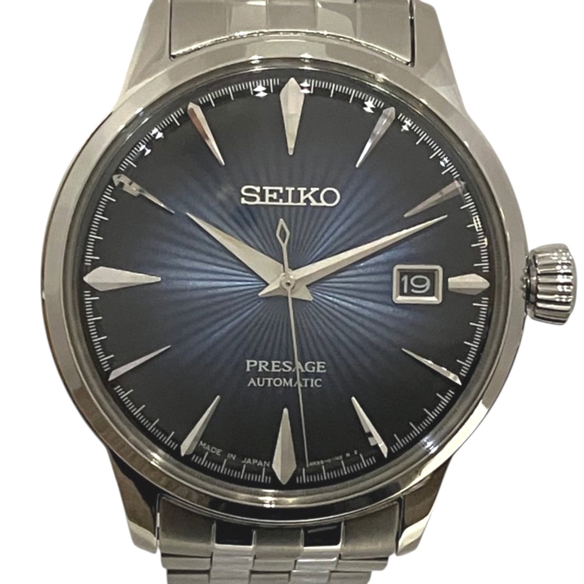 Montre Seiko Presage Cocktail Time SARY123 4B35-01T0, cadran bleu, 38 mm