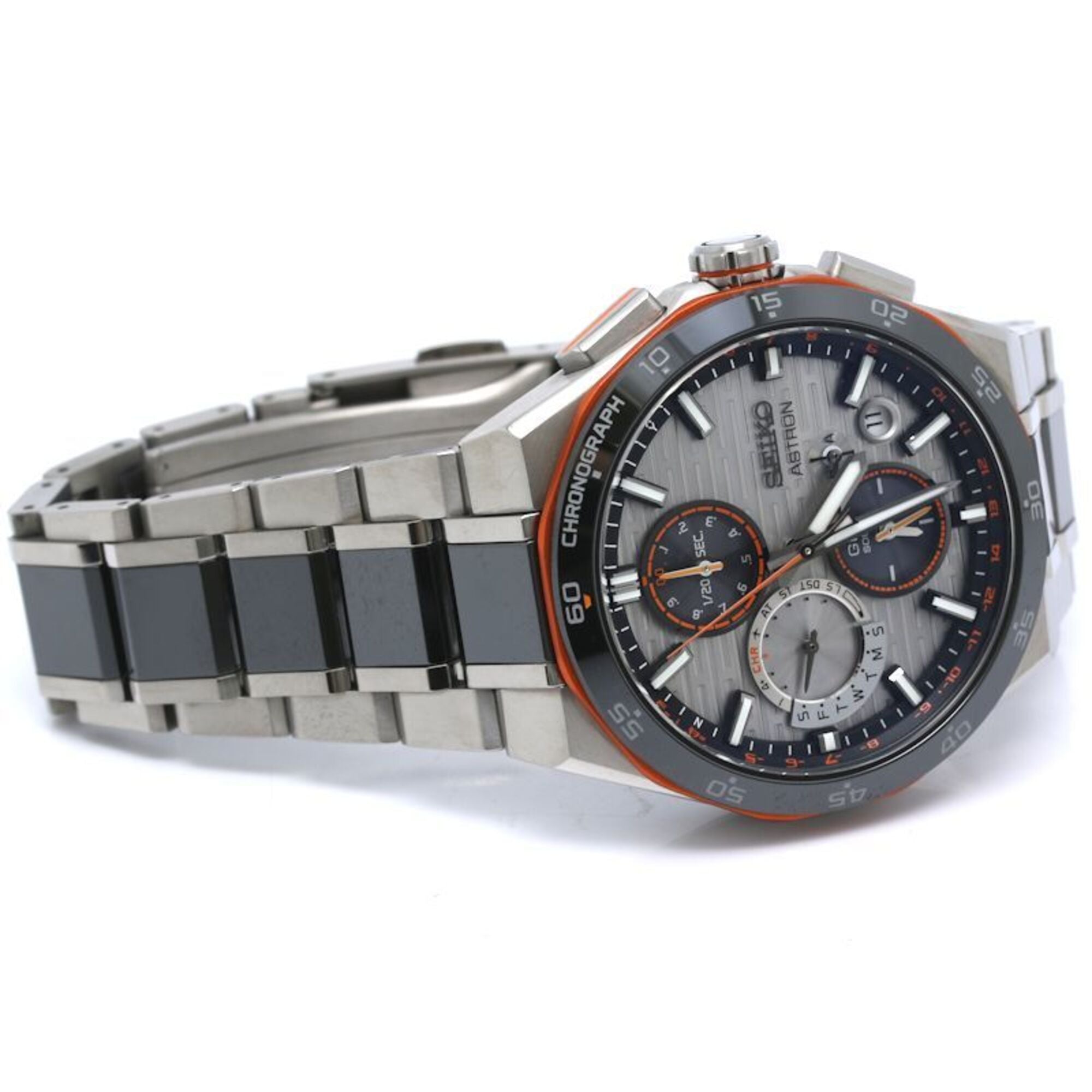Seiko Astron SBXC183 5X83-0AS0-1 Silver Dial 43mm Watch