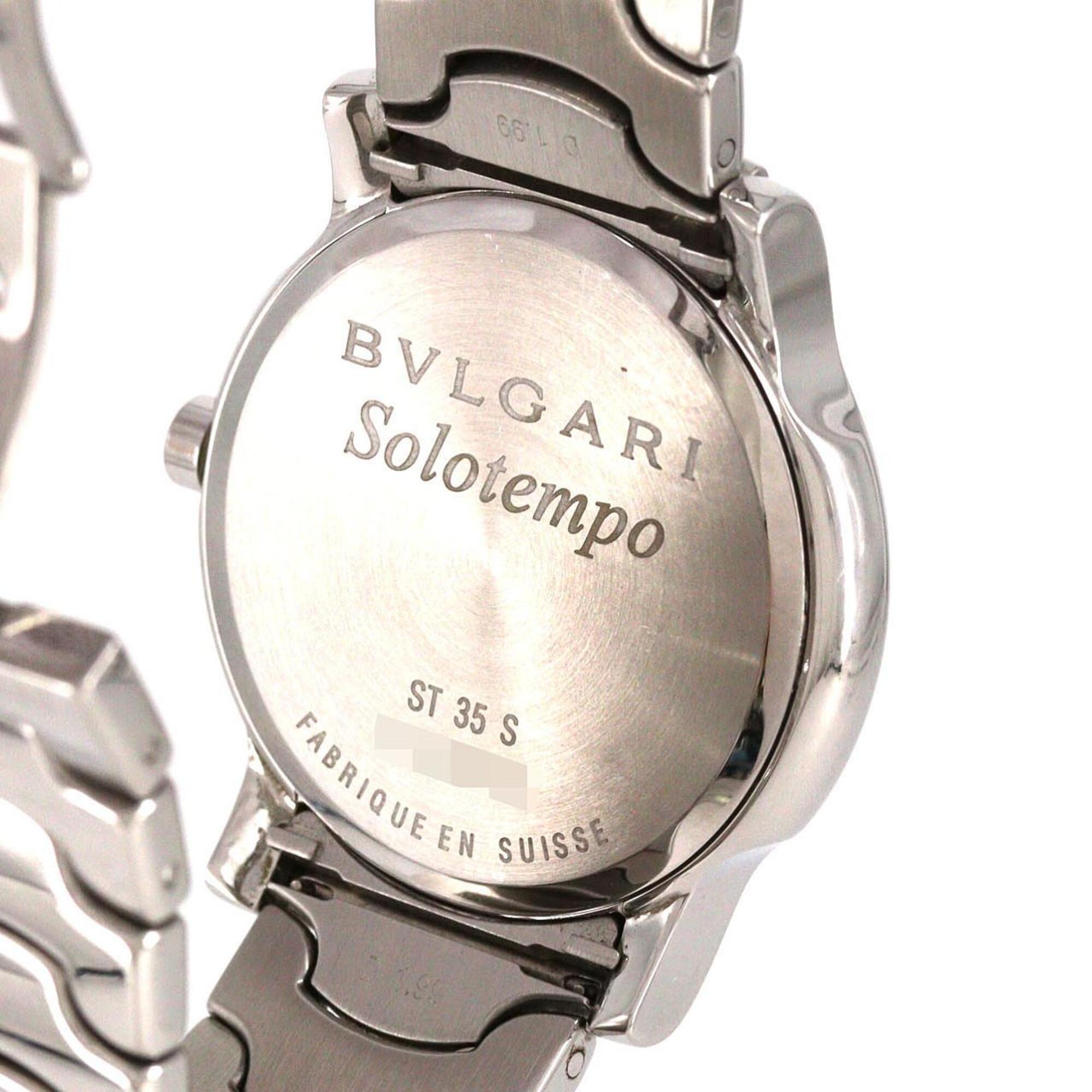 Bvlgari Bulgari Solotempo ST35S Black Dial 35mm Watch