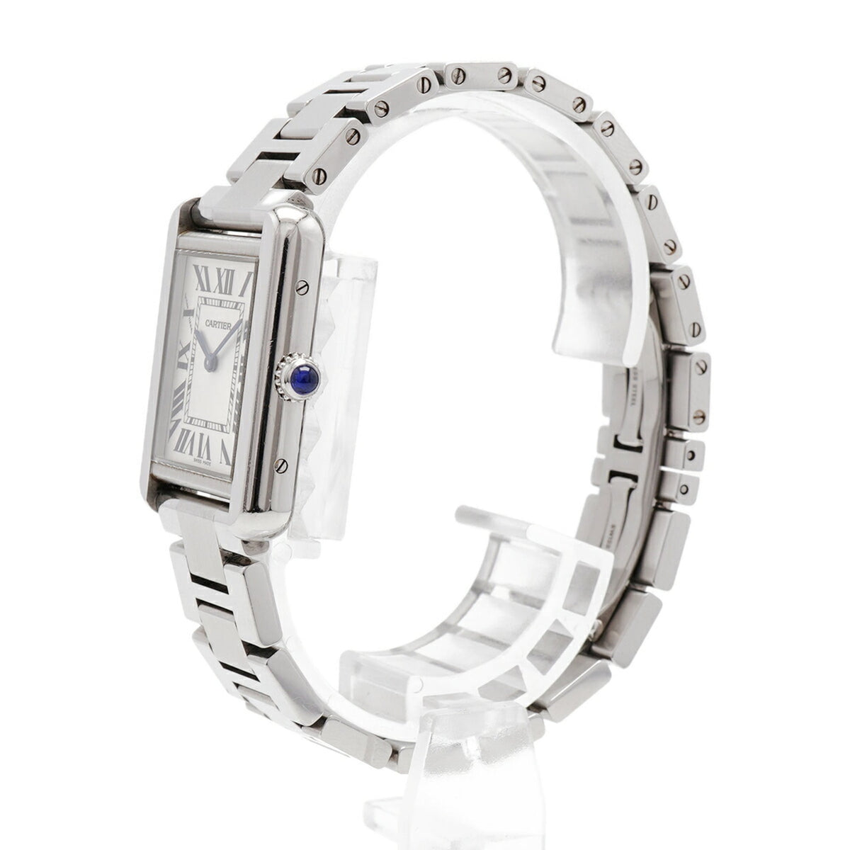 Cartier Tank Solo SM W5200013 horloge met zilveren wijzerplaat, 24 mm