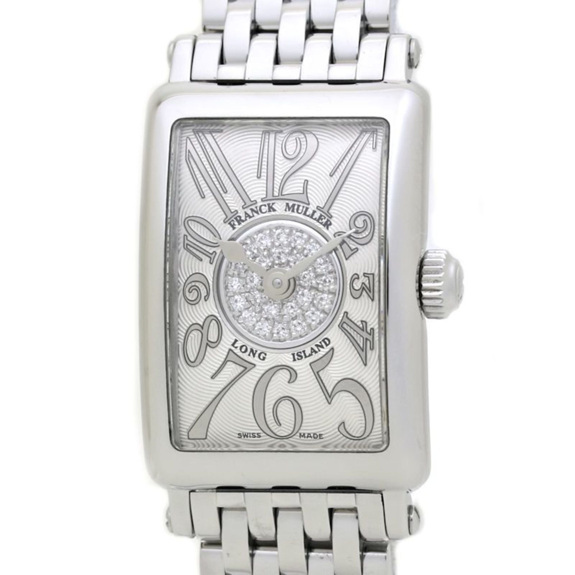 FRANCK MULLER Long Island Petite Pastille 802QZRELCD1P Diamond Stainless Steel Women's Watch 39899