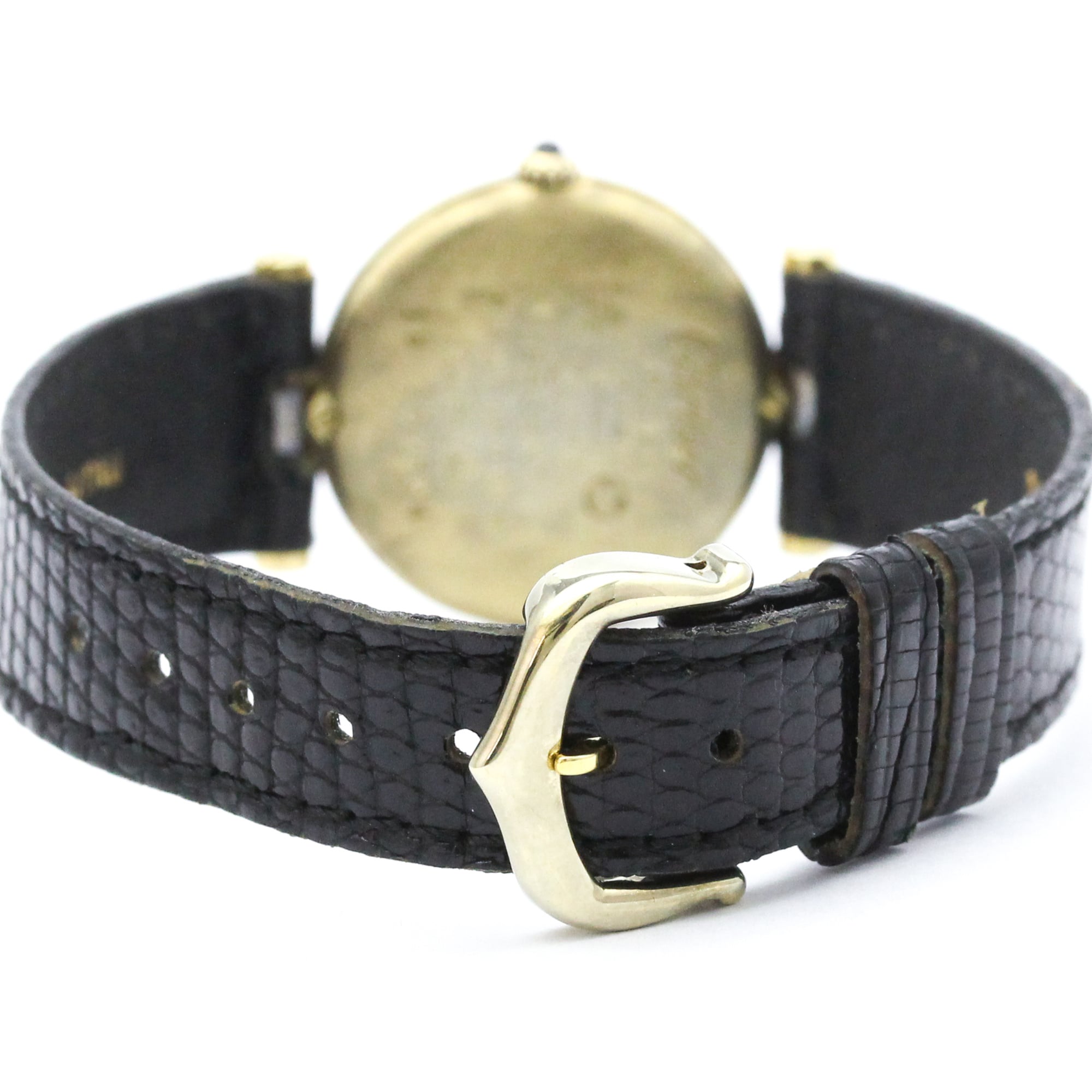 CARTIER Must Vendome Gold Plated Leather Quartz ladies Watch