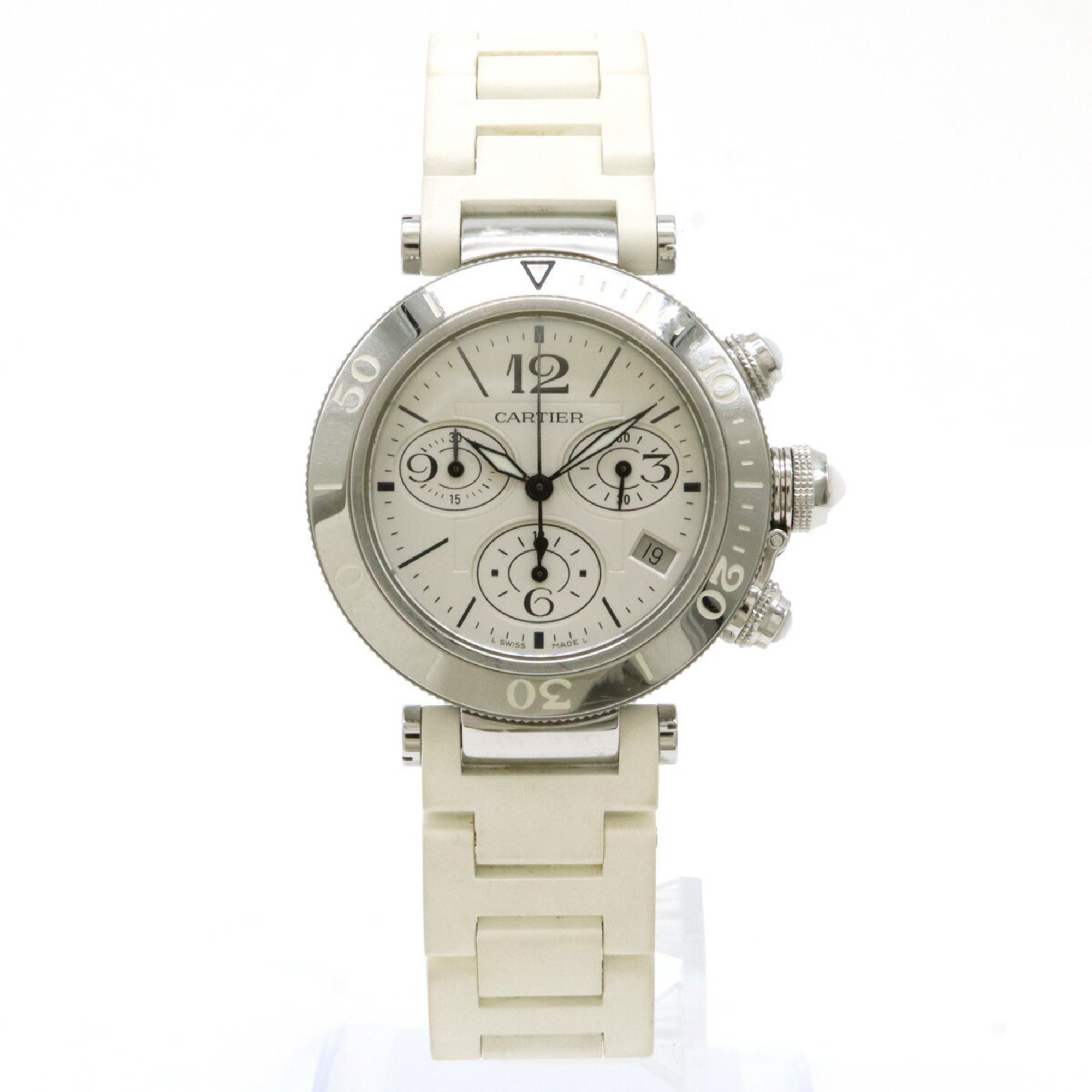 Cartier Pasha Silver Dial AT Automatic Boys Ladies Unisex Watch W3140005
