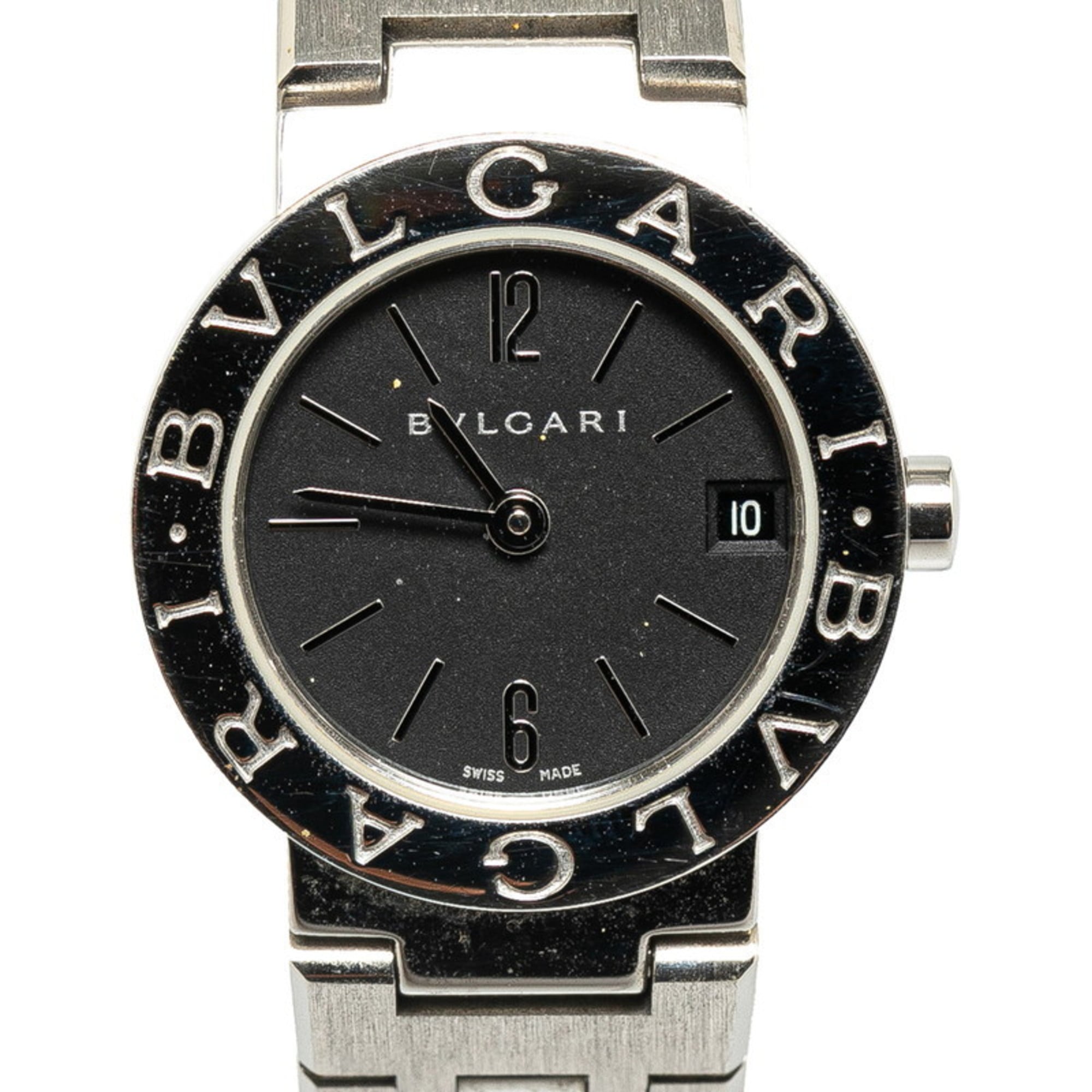 BVLGARI ブラック アナログ 時計　BB23SS BVLGARI Watch BB23SS Quartz Black Dial Stainless Steel Women's