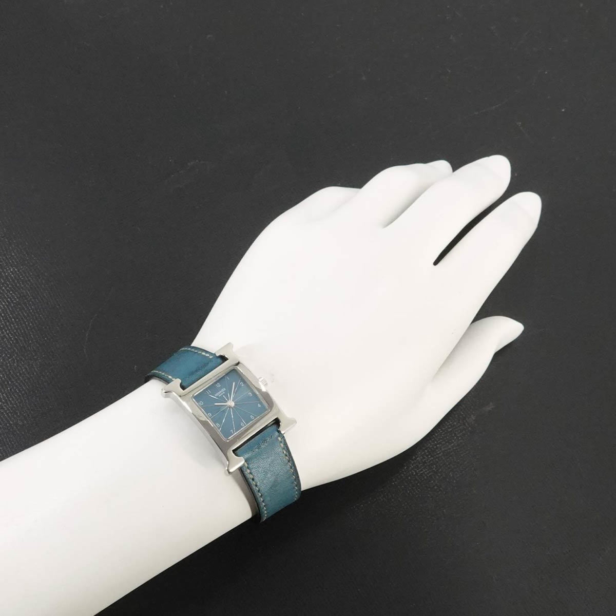 Hermes H – Blaues Zifferblatt, 21 mm Uhr