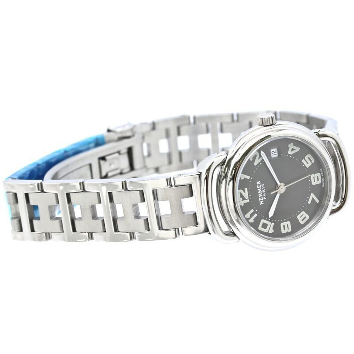 Montre Hermès Pullman PU2.210, cadran gris, 25 mm