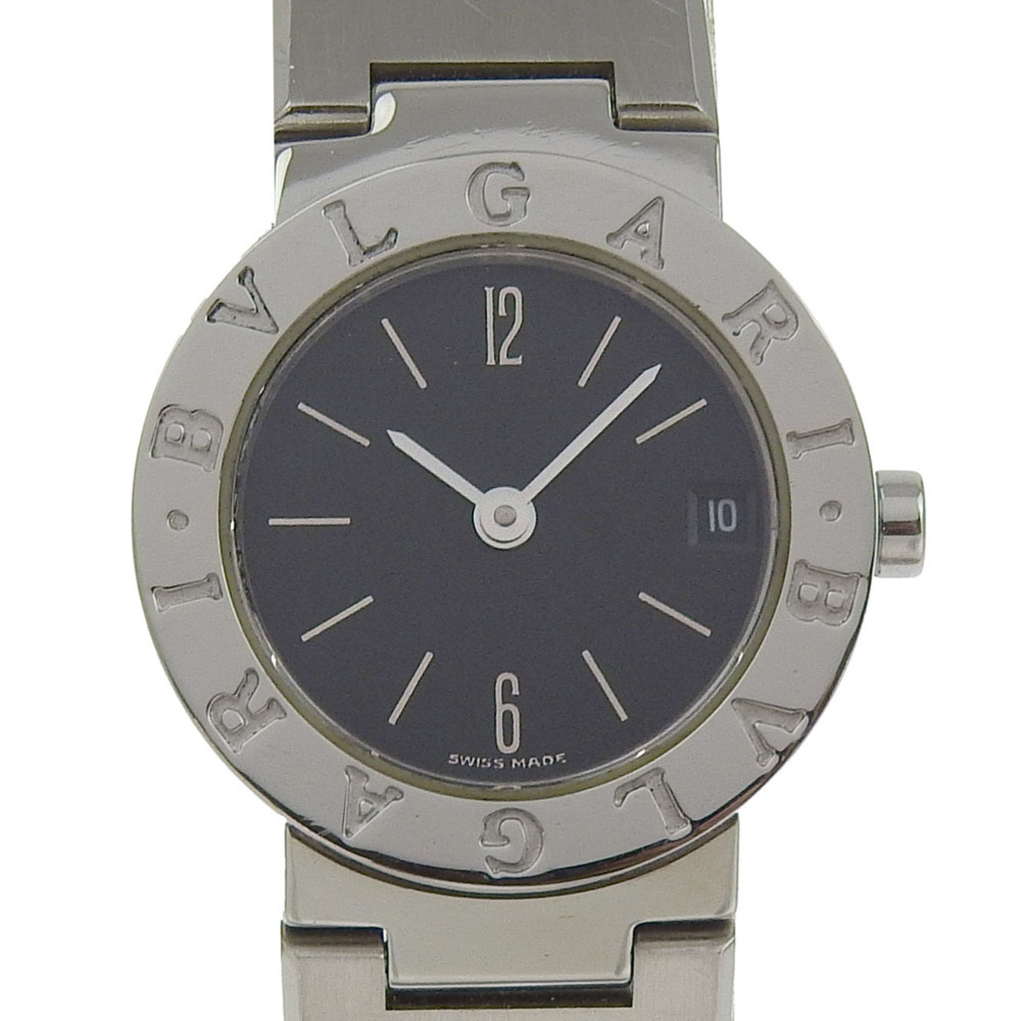 BVLGARI Bvlgari Watch BB23SS Stainless Steel Quartz Analog Display Black Dial Women's I220724028