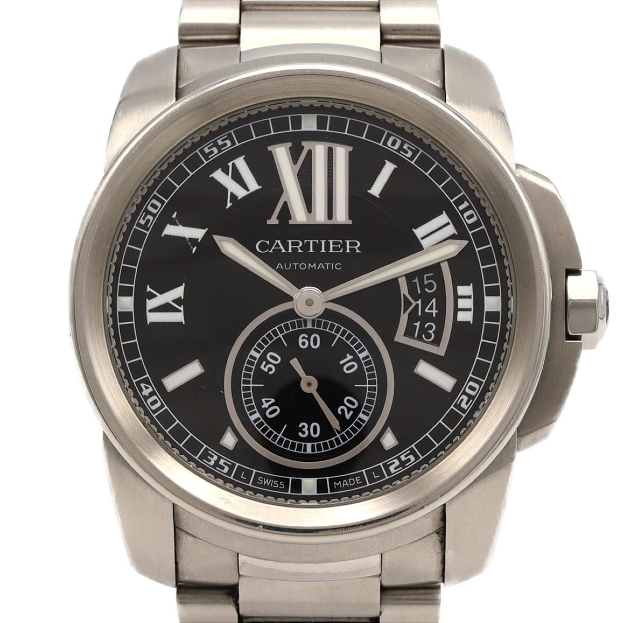 Cartier Calibre de Cartier W7100016 Black Dial Stainless steel 42mm Watch