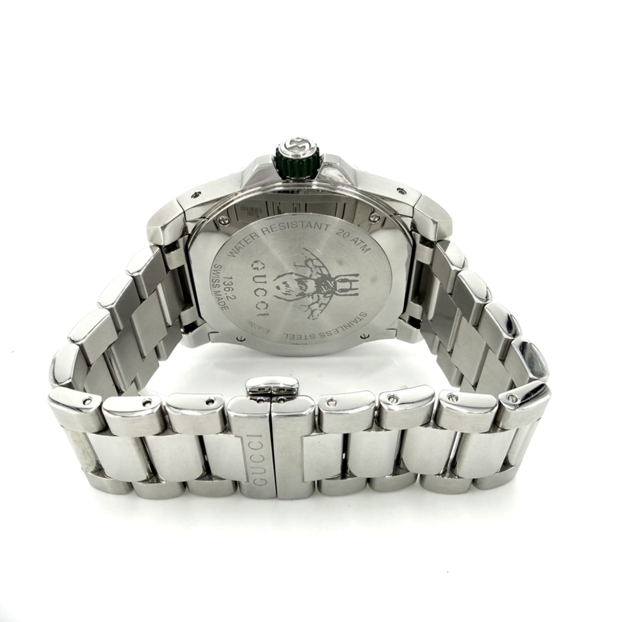 Montre Gucci Date Dive YA136222 Vert cadran 45 mm