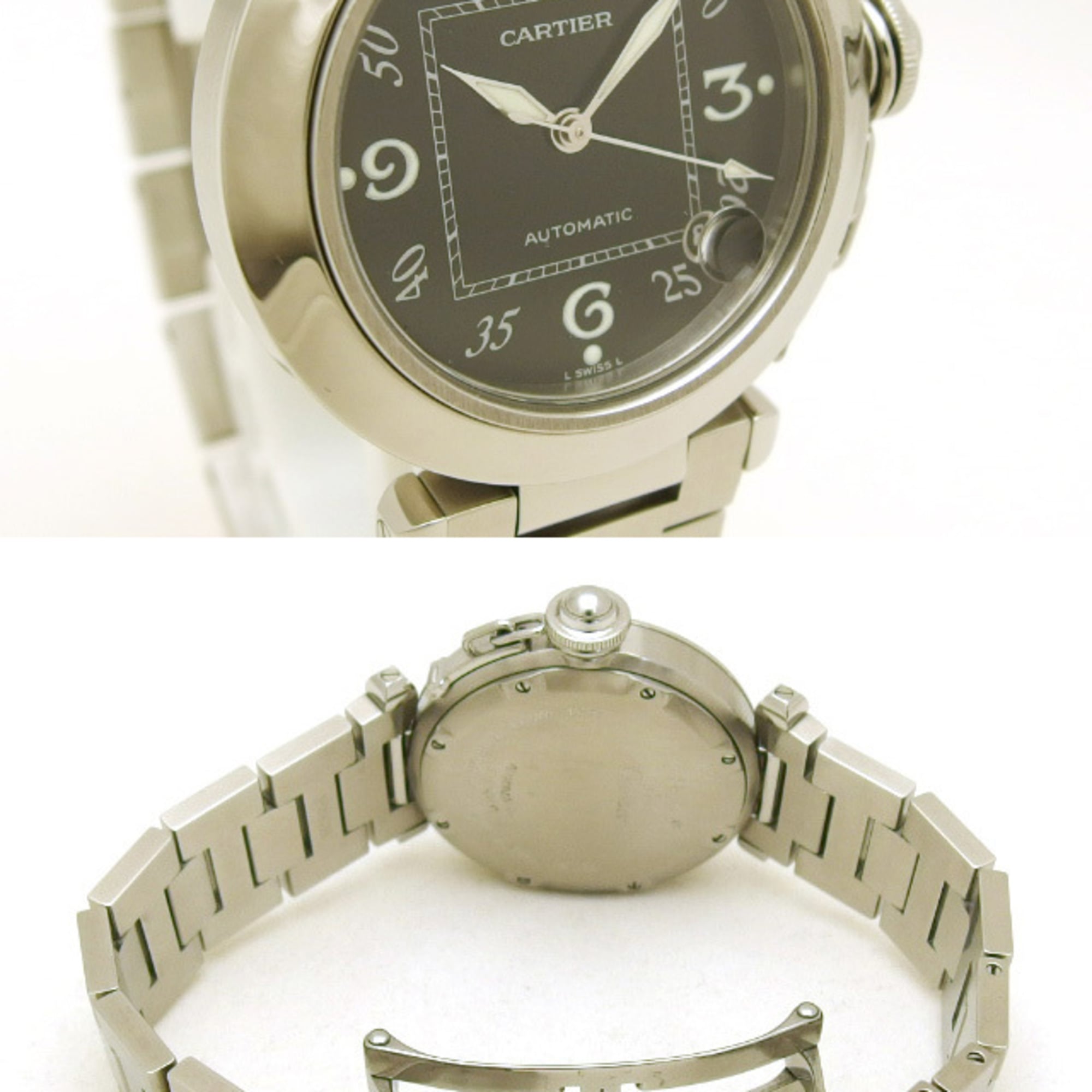 Cartier Pasha C 35 mmSchwarz Zifferblatt, Edelstahl, 20180320