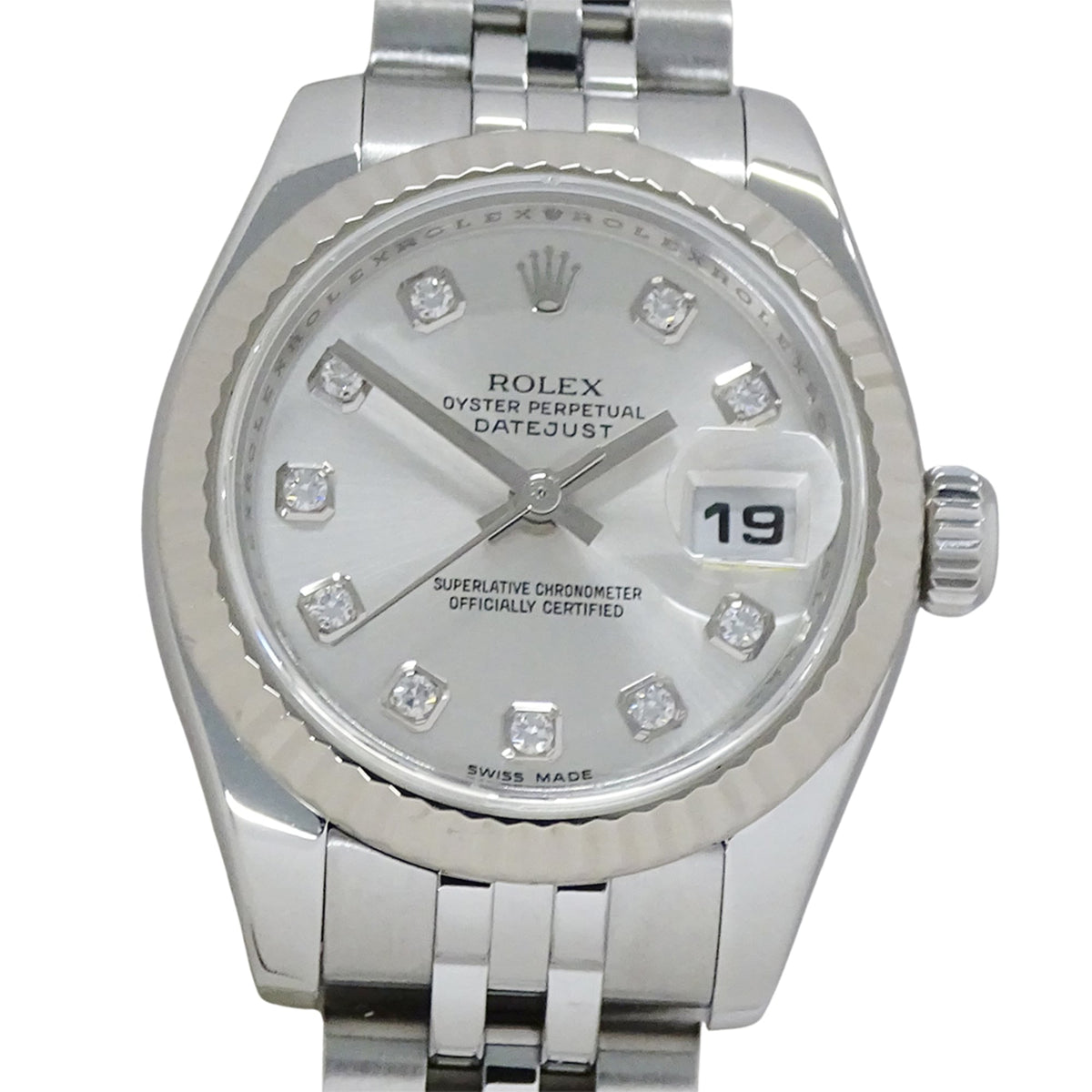 Rolex Datejust 179174G Z Silber Zifferblatt 26 mm Uhr