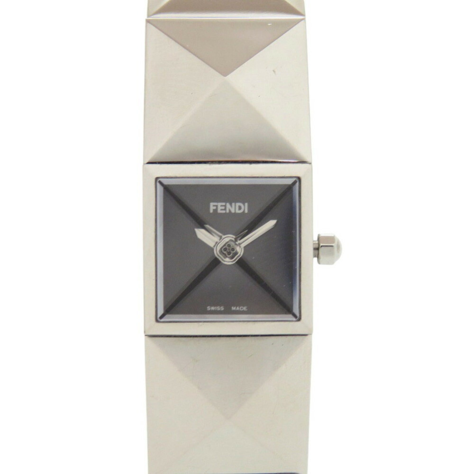 Fendi Pyramid 4250L Stainless Steel Black and Silver Quartz Watch with Dial 1897FENDI