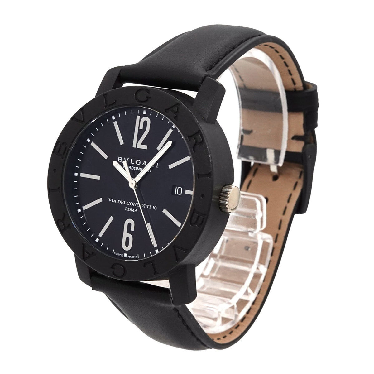 Bvlgari Carbon Gold BB40CL met zwarte wijzerplaat 40mm Horloge