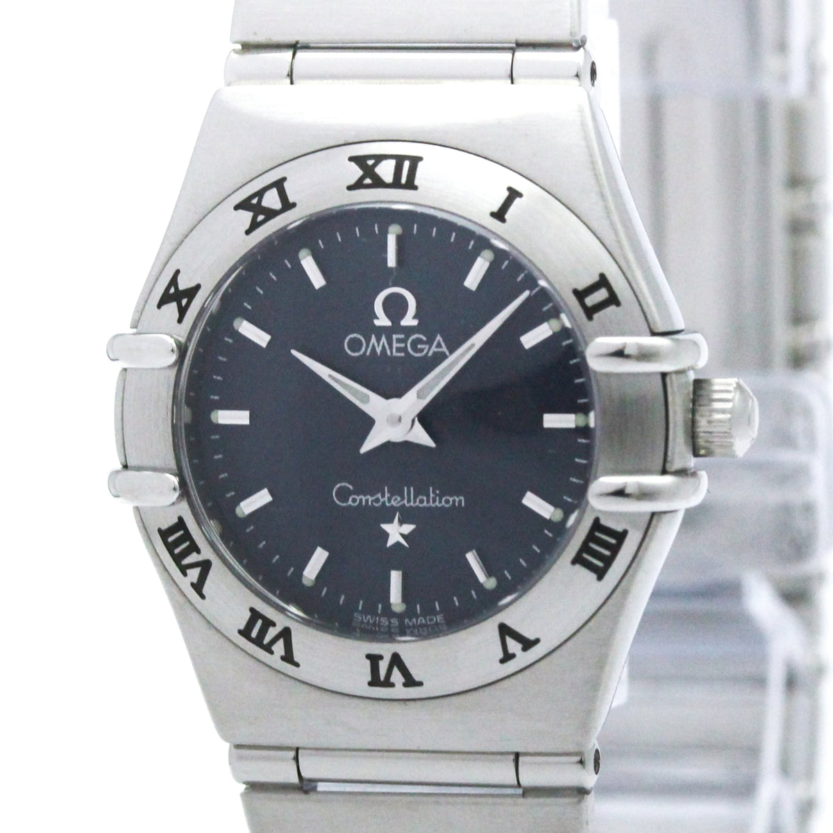 Omega Constellation 1562.4, graues Zifferblatt, 22 mm Uhr