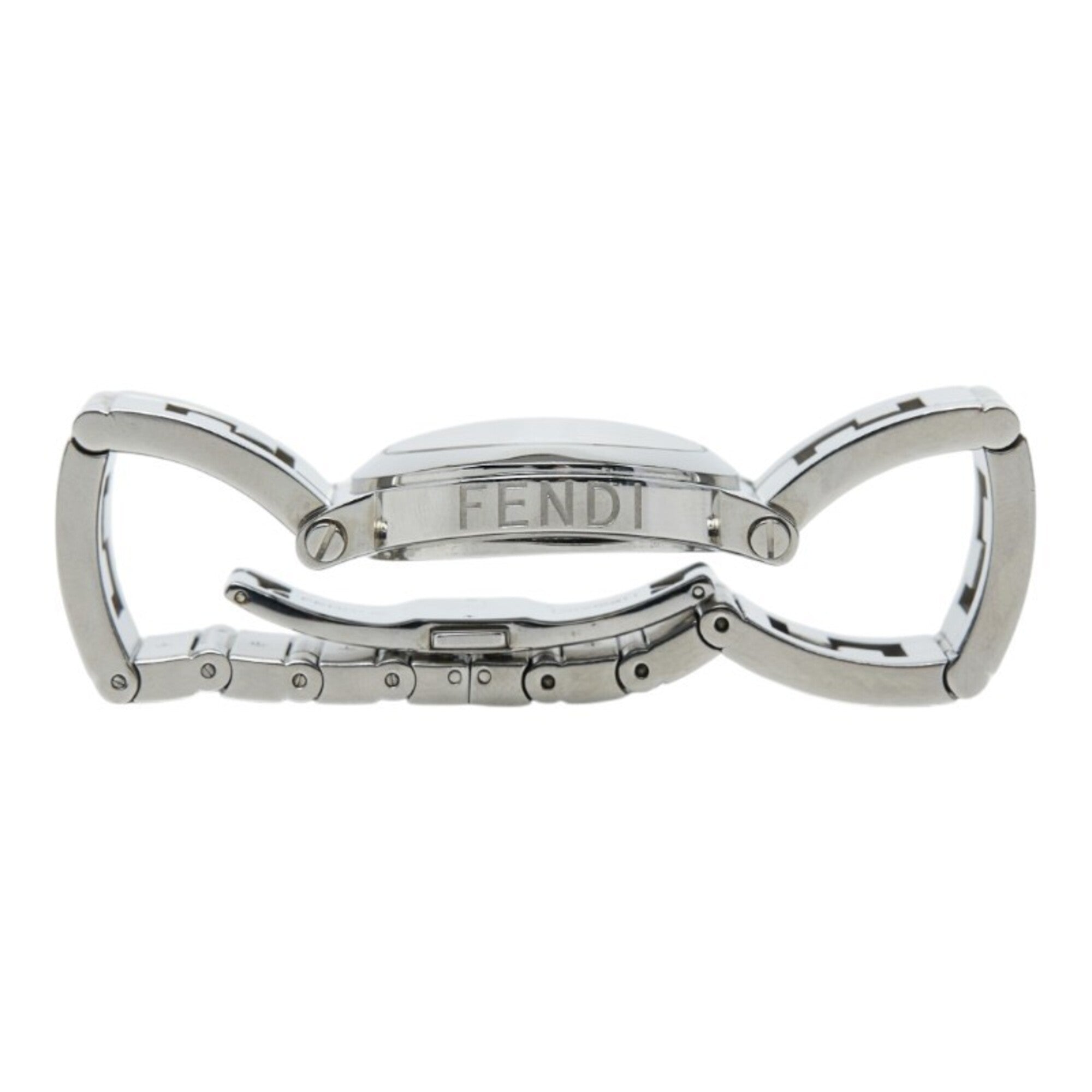 Montre Fendi Orologi « Quadro » à deux aiguilles, modèle 6100LQuartz cadran gris, acier inoxydable, pour femme, FENDI