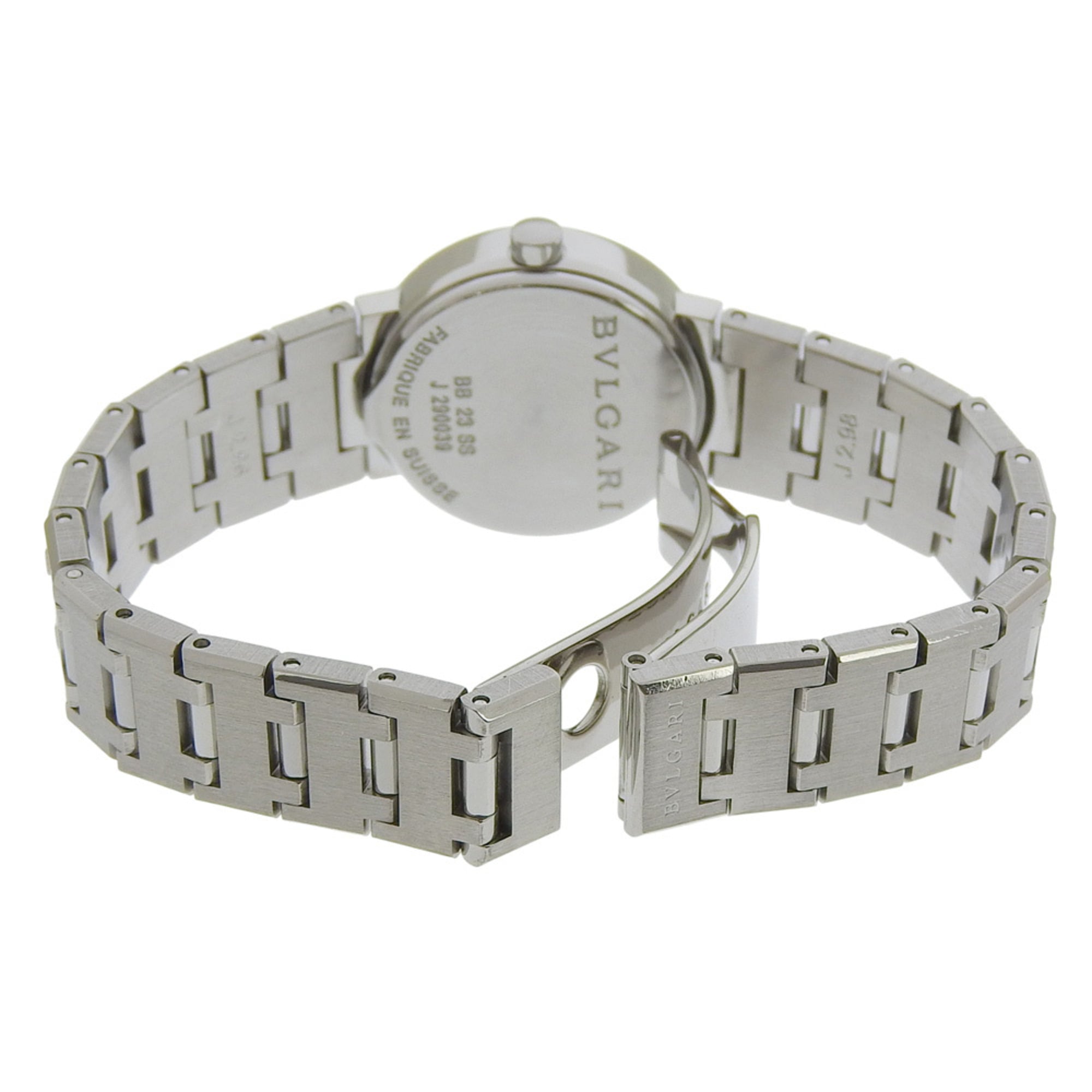 Montre BVLGARI BB23SS en acier inoxydableQuartz affichage analogique, cadran Noir pour femme