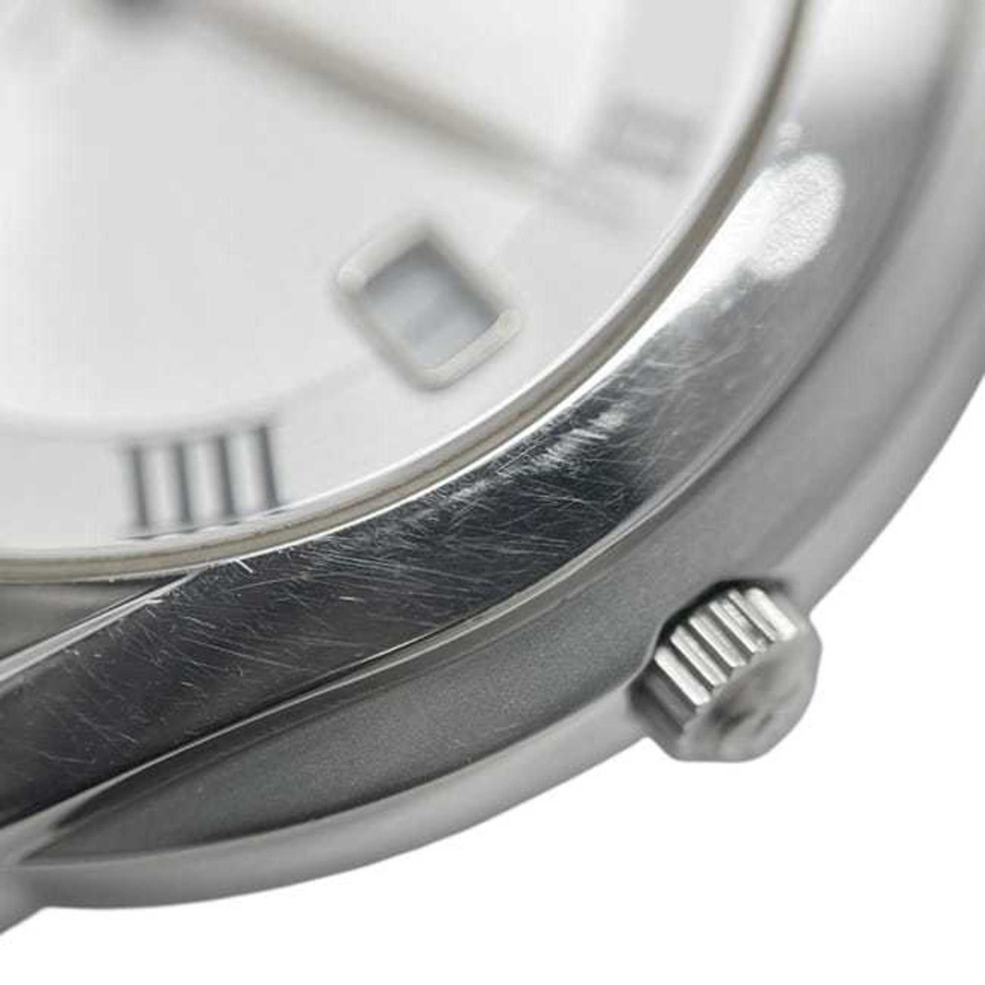 Gucci 5500M Horloge f-24297 Zilverwit YA055305 Herenhorloge van roestvrij staal, kwarts 0163*** GUCCI, werkt op batterijen, analoge wijzerplaat met datum
