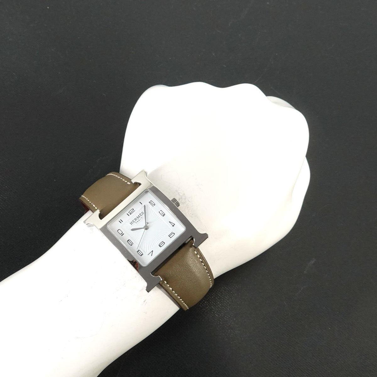 Hermes H- HH1 810 horloge met witte wijzerplaat, 31 mm