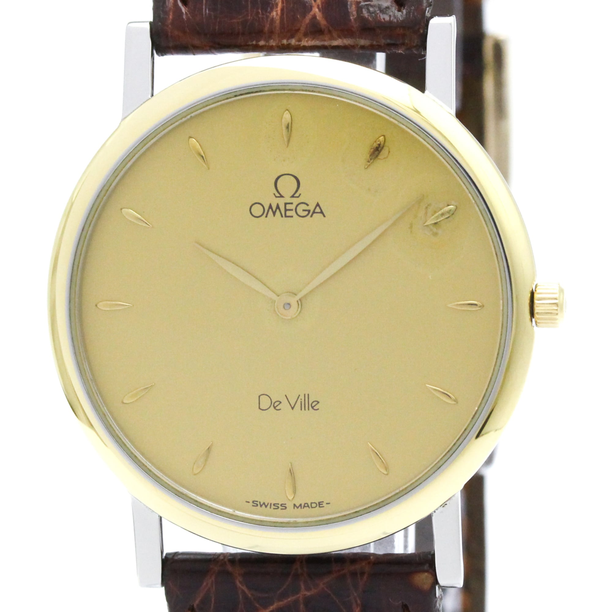Omega De Ville 7400.11 Gold Dial 32mm Watch