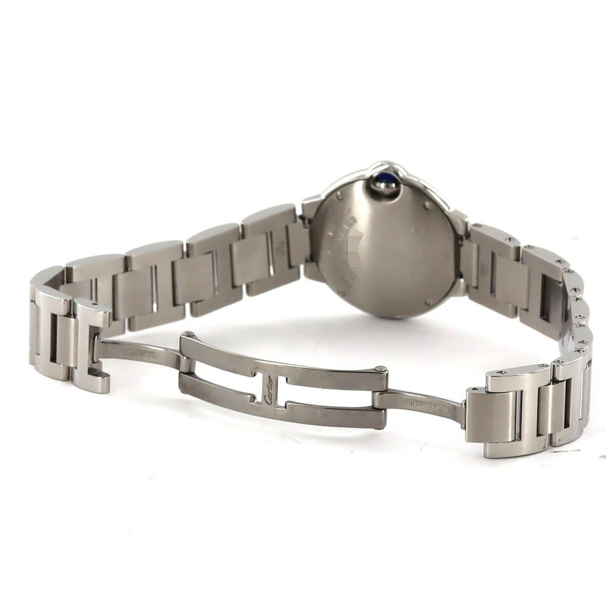 Cartier Ballon Bleu SM W69010Z4 Silber Zifferblatt 28 mm Uhr