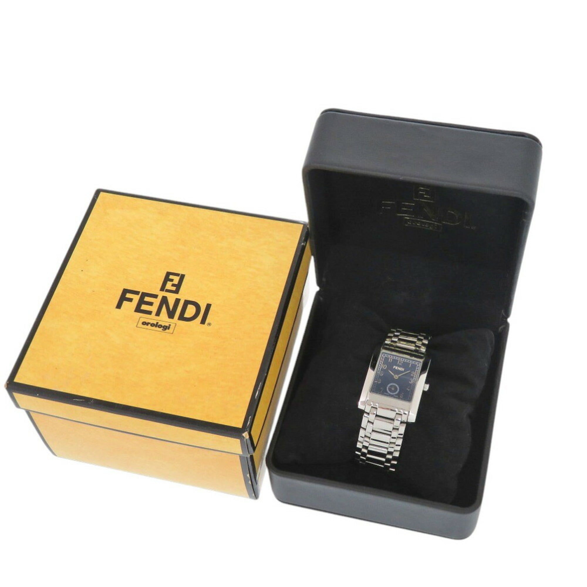 Fendi Classico 7000G roestvrijstalen marineblauw-zilveren quartzhorloge 1914FENDI