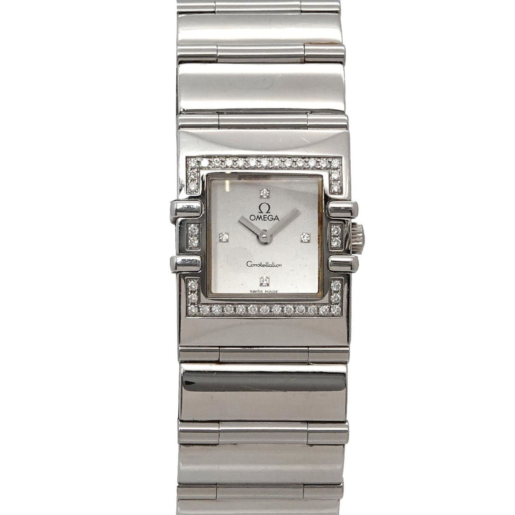 Omega Constellation Carre Quadra 1528 36 Silber Zifferblatt 21 mm Uhr