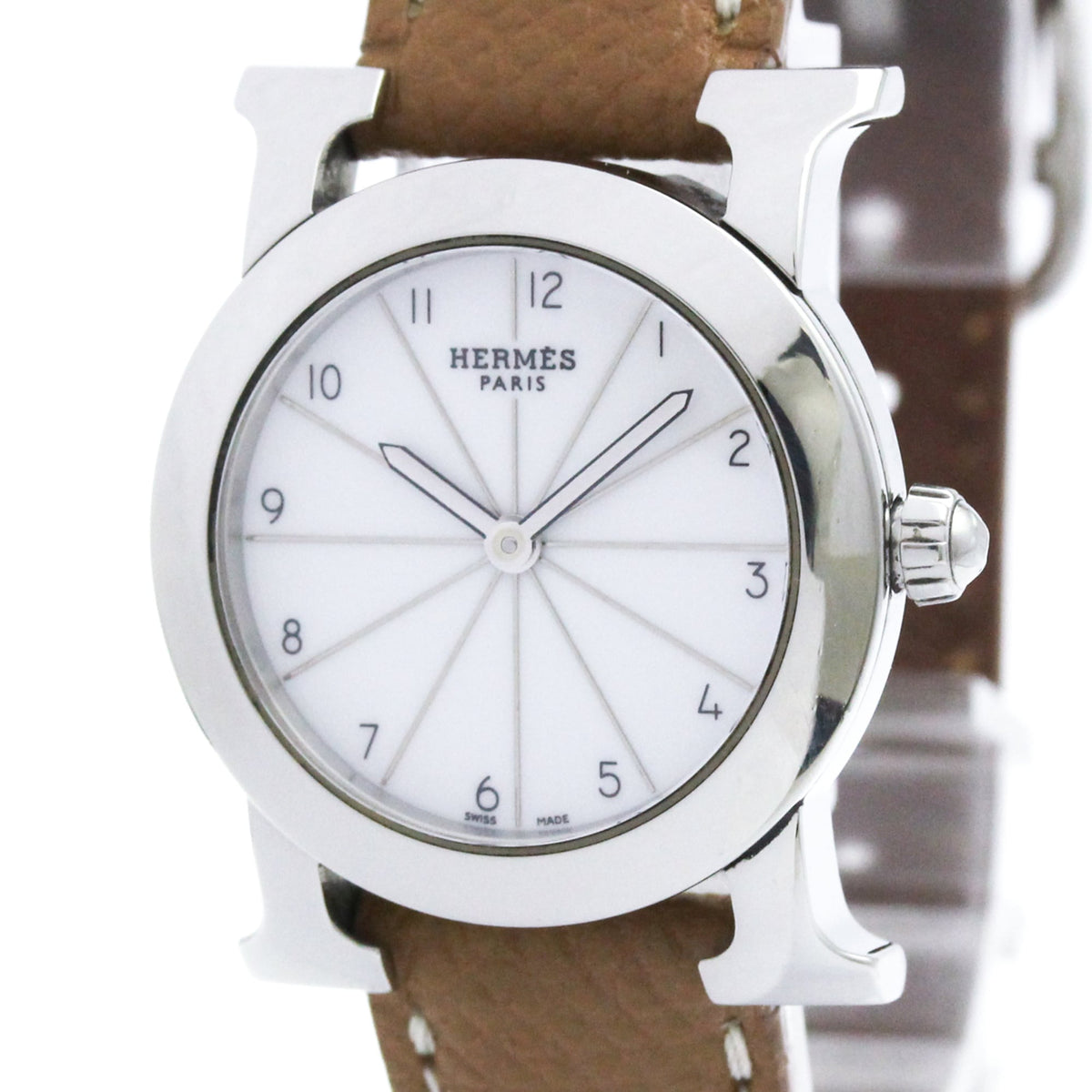 Hermes Heure H HR1.210 White Dial 25mm Watch