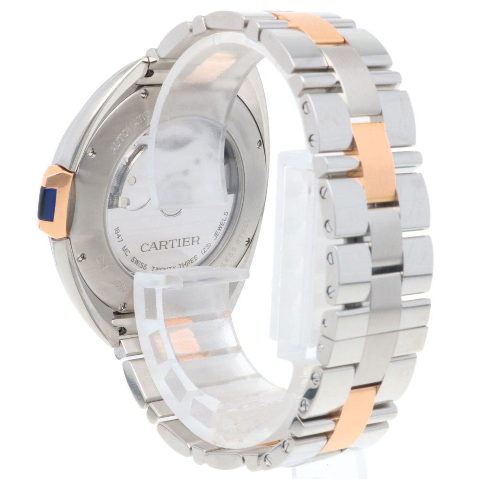 Cartier Clé de Cartier-horloge, roestvrij staal, 3850, automatisch, heren
