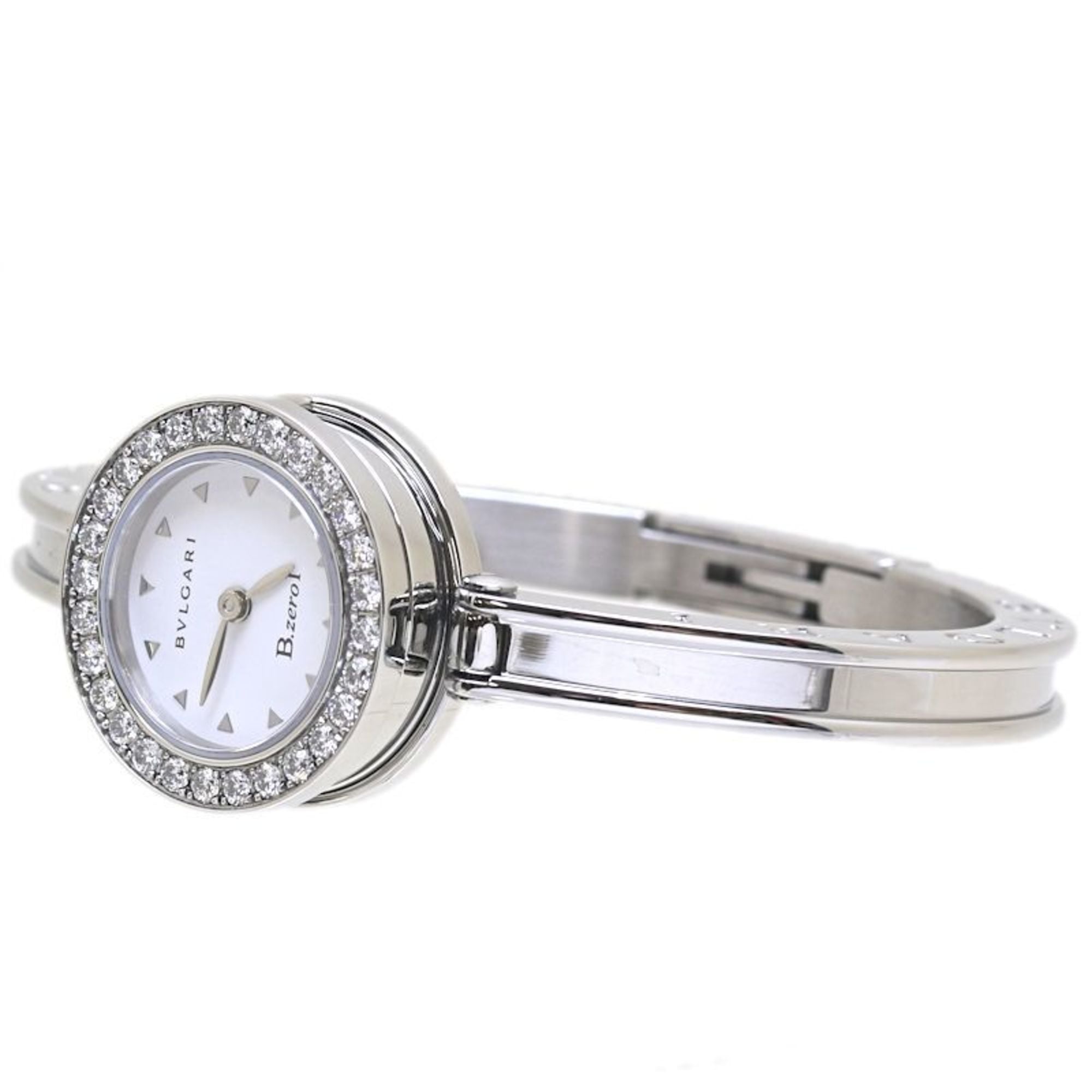 BVLGARI B.zero1 BZ22WSDS BZ22S dameshorloge met diamanten lunette, klein formaat, roestvrij staal, 40174