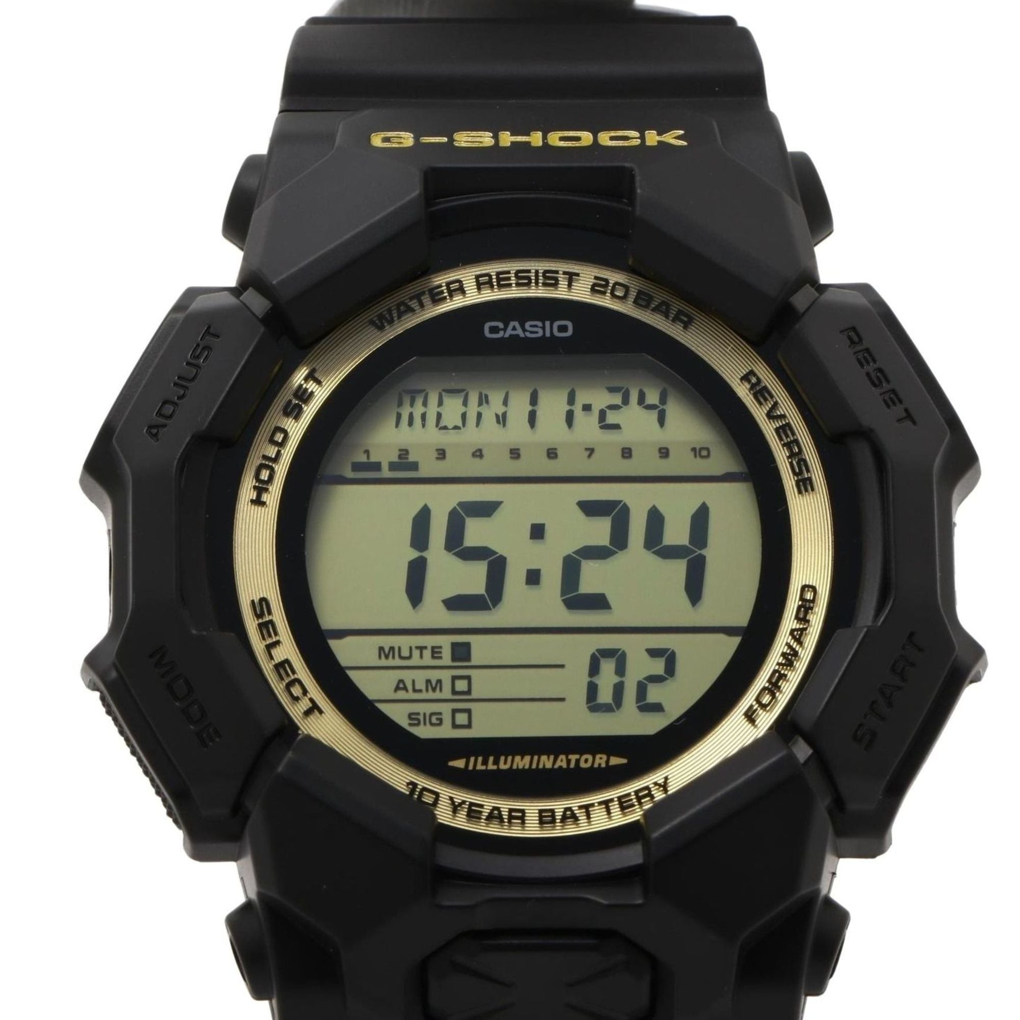CASIO GSHOCK DIGITAL GD010 SERIES GD010GB1A9JF Men's Digital Watch, Black Carbon/Resin