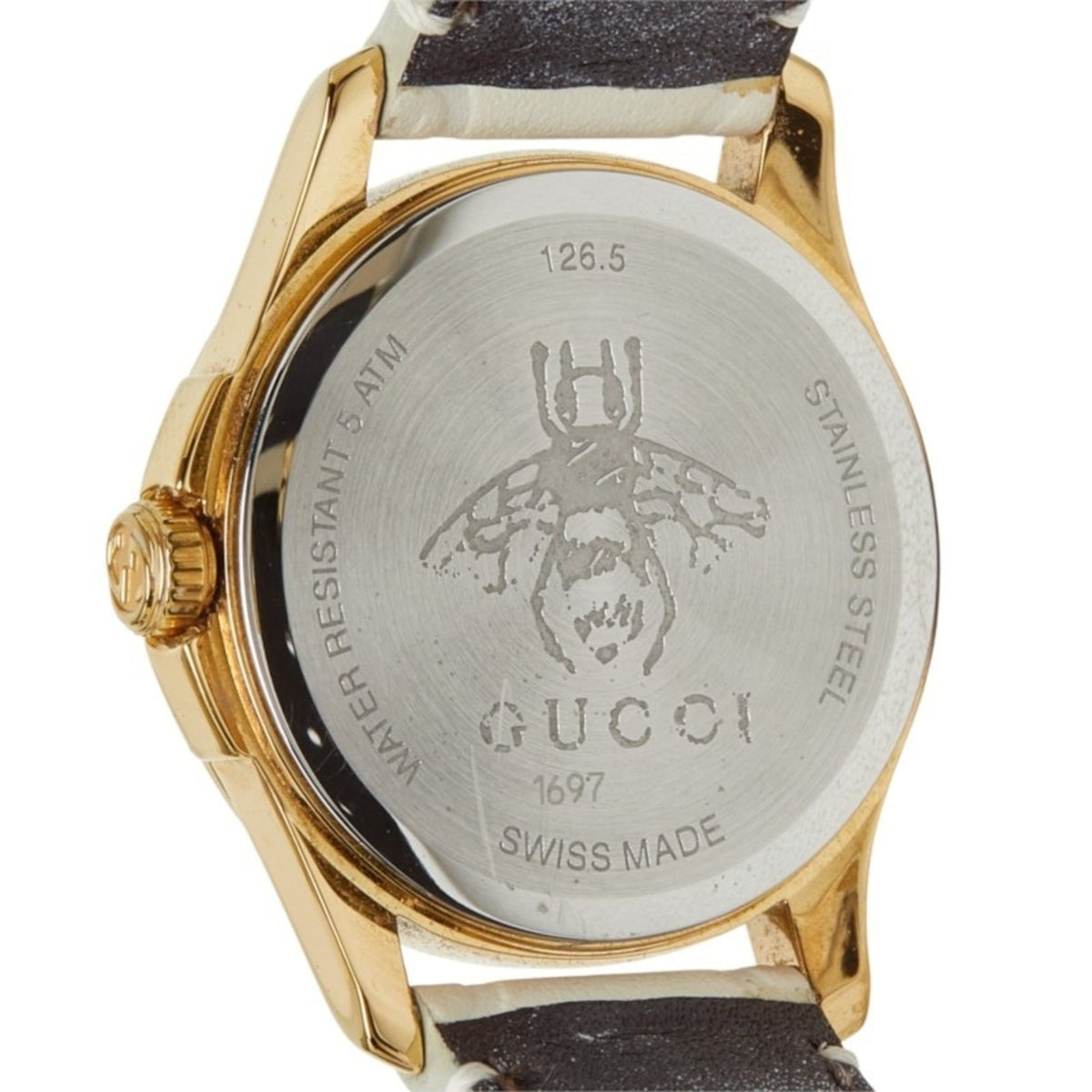 Montre Gucci G-Timeless Bee YA126580A/126.5 Beige avec cadran de 27 mm