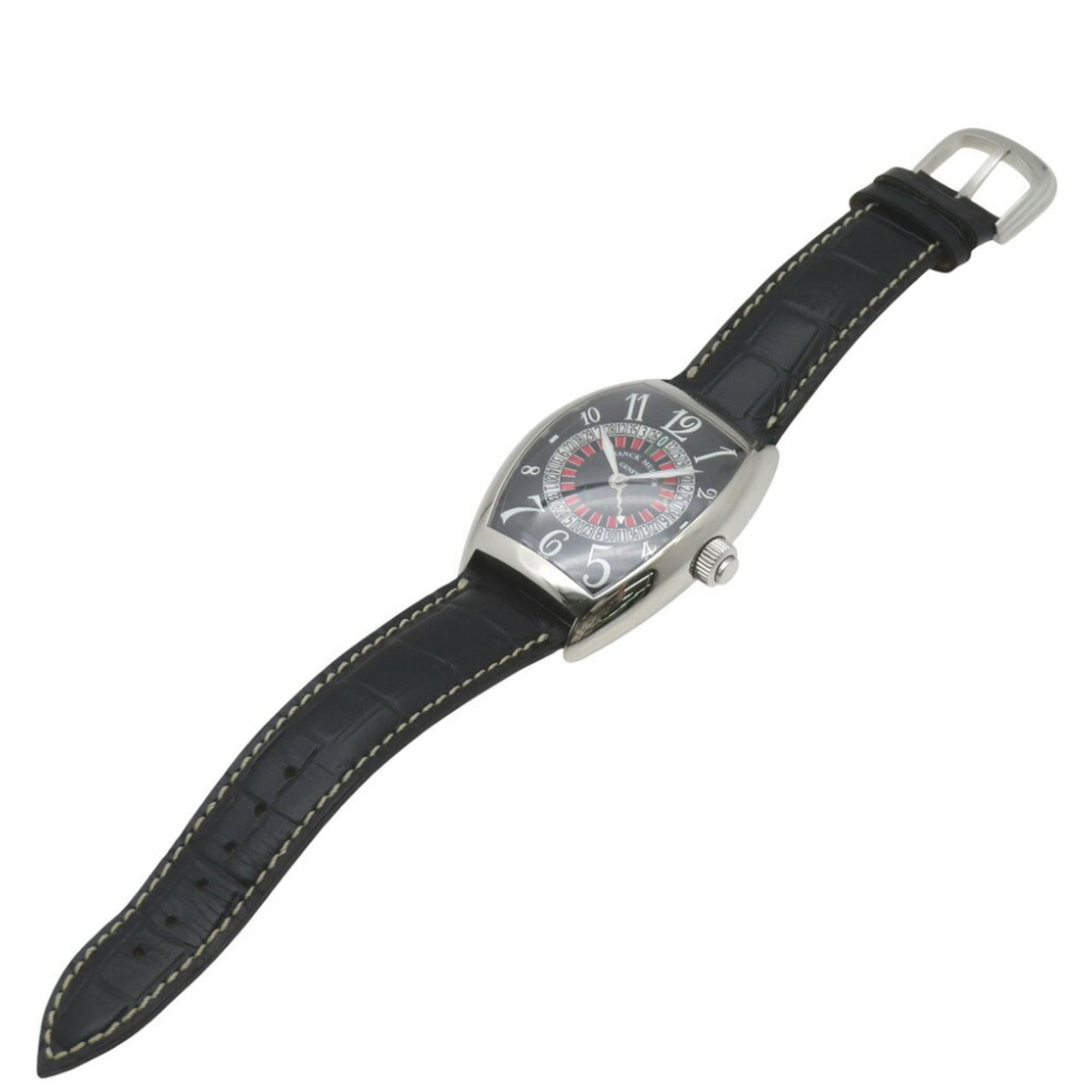 Franck Muller Vegas Roulette Big Face 8880VEGAS Automatikikuhr Automatik mit geprägtem Lederarmband Schwarz Zifferblatt 0760FRANCK MULLER Herrenuhr